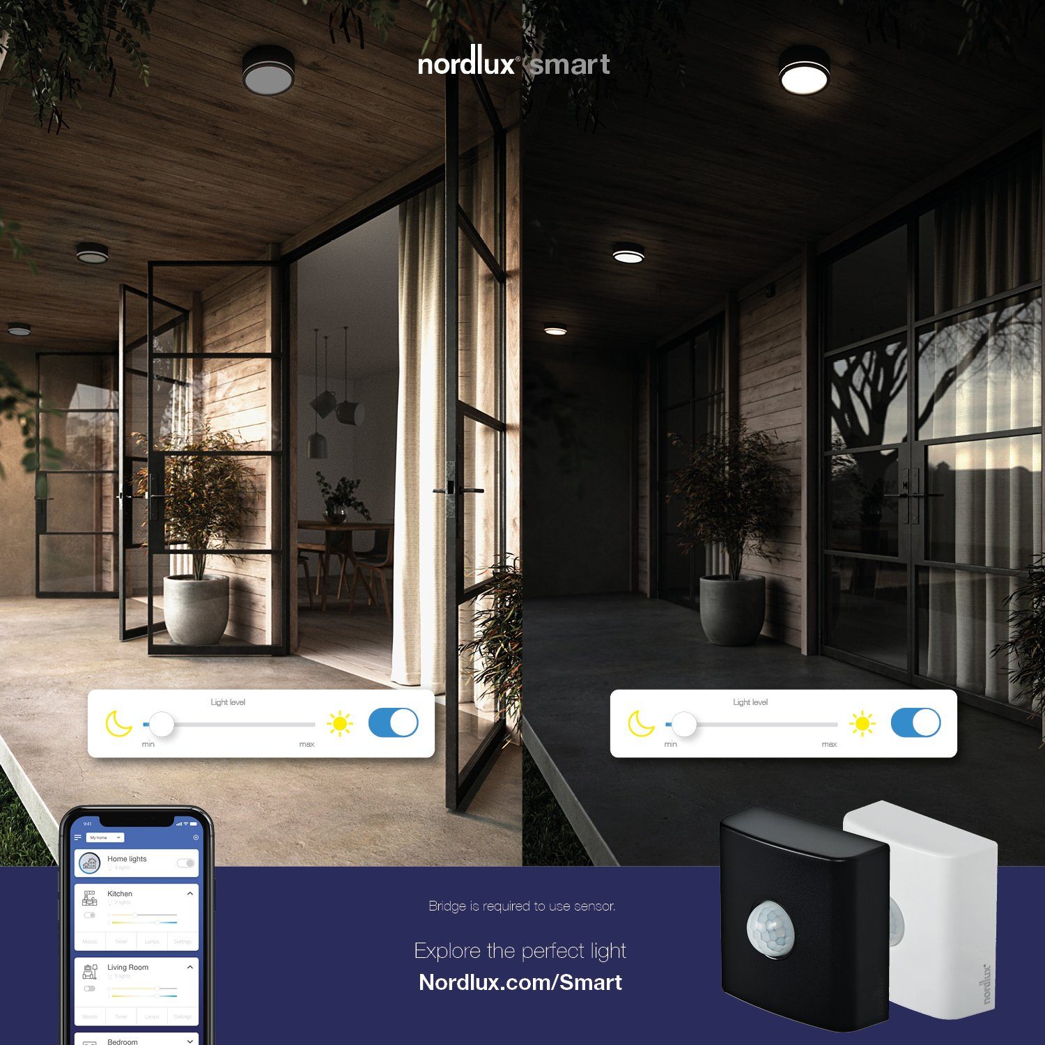Nordlux Sensor Smartlight Mobiele Smart Home sensor, bewegings-, schemeringsmelder