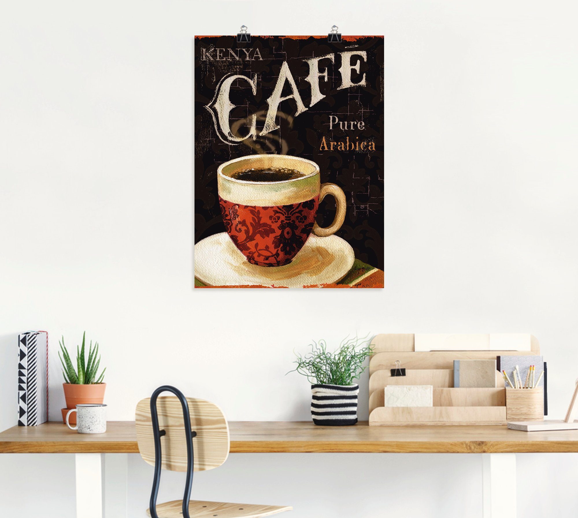 Artland Artprint De koffie van vandaag als artprint op linnen, poster in verschillende formaten maten