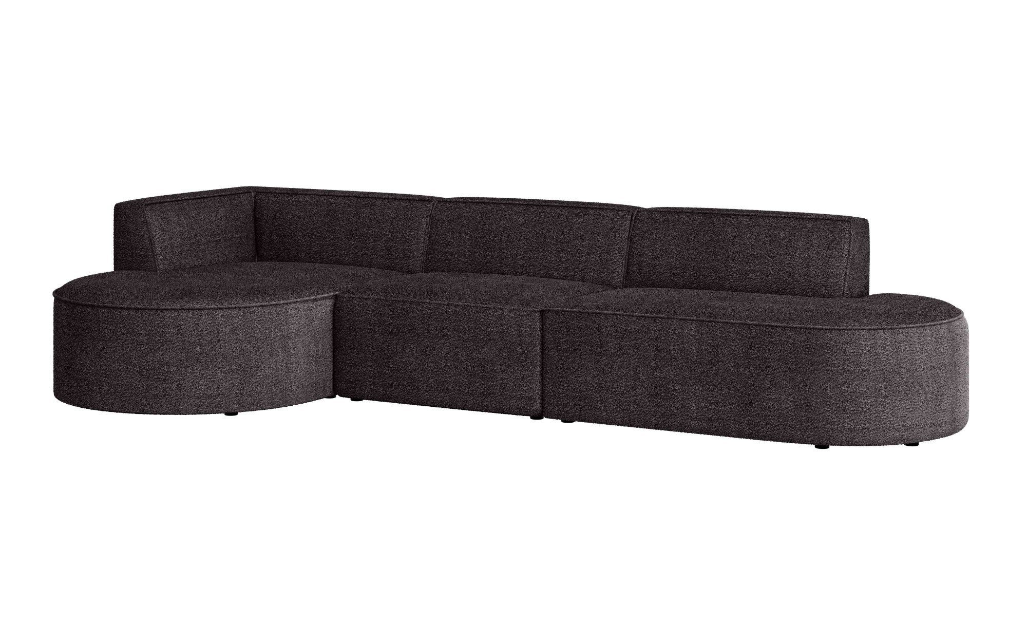 andas Hoekbank EIVIND designerbank met ottomane rechts/links, B/D/H: 343/159/72 cm