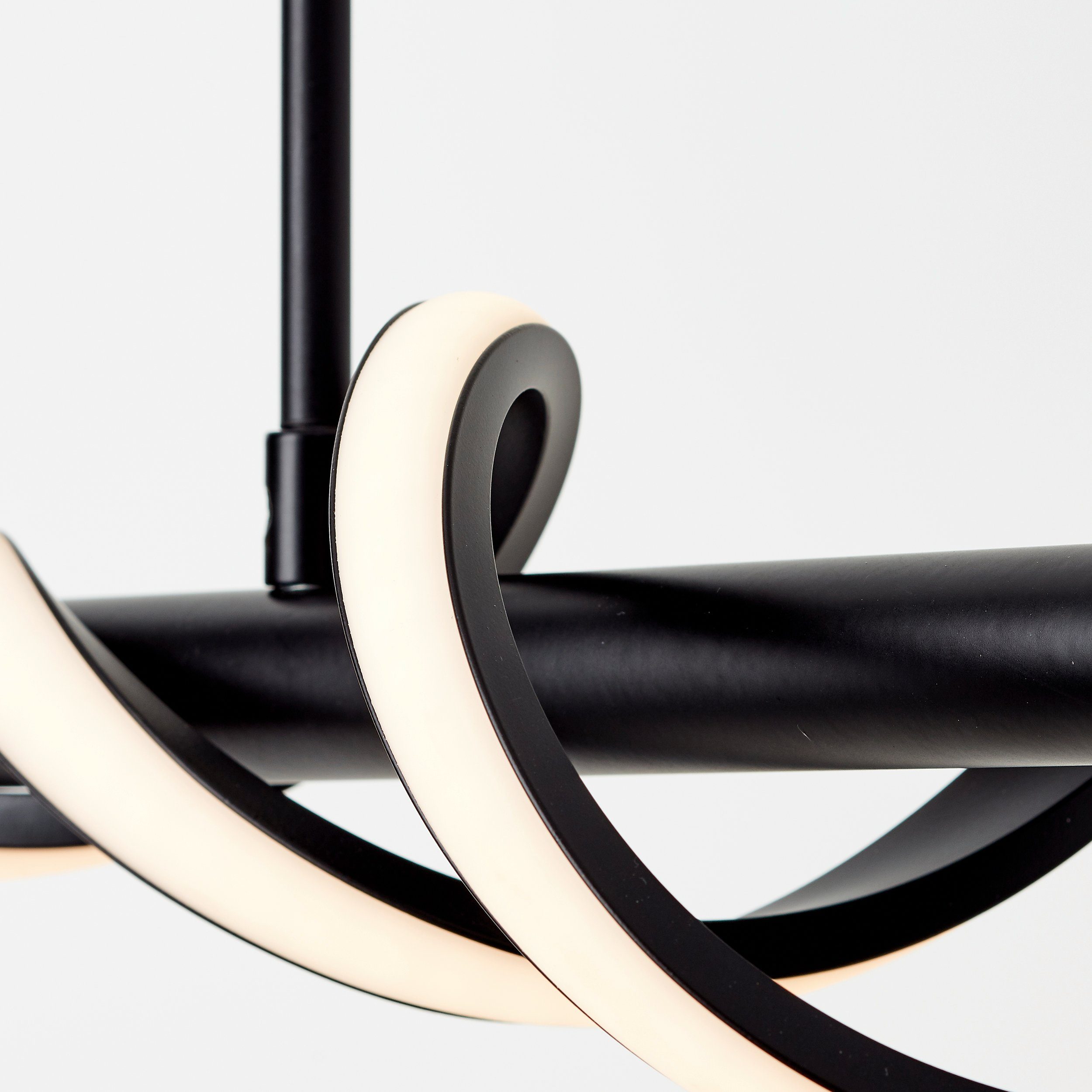 Brilliant Leuchten Led-hanglamp Amalie Hoogte 150 cm, breedte 76 cm, 2100 lm, inkortbaar, metaal/kunststof, zwart