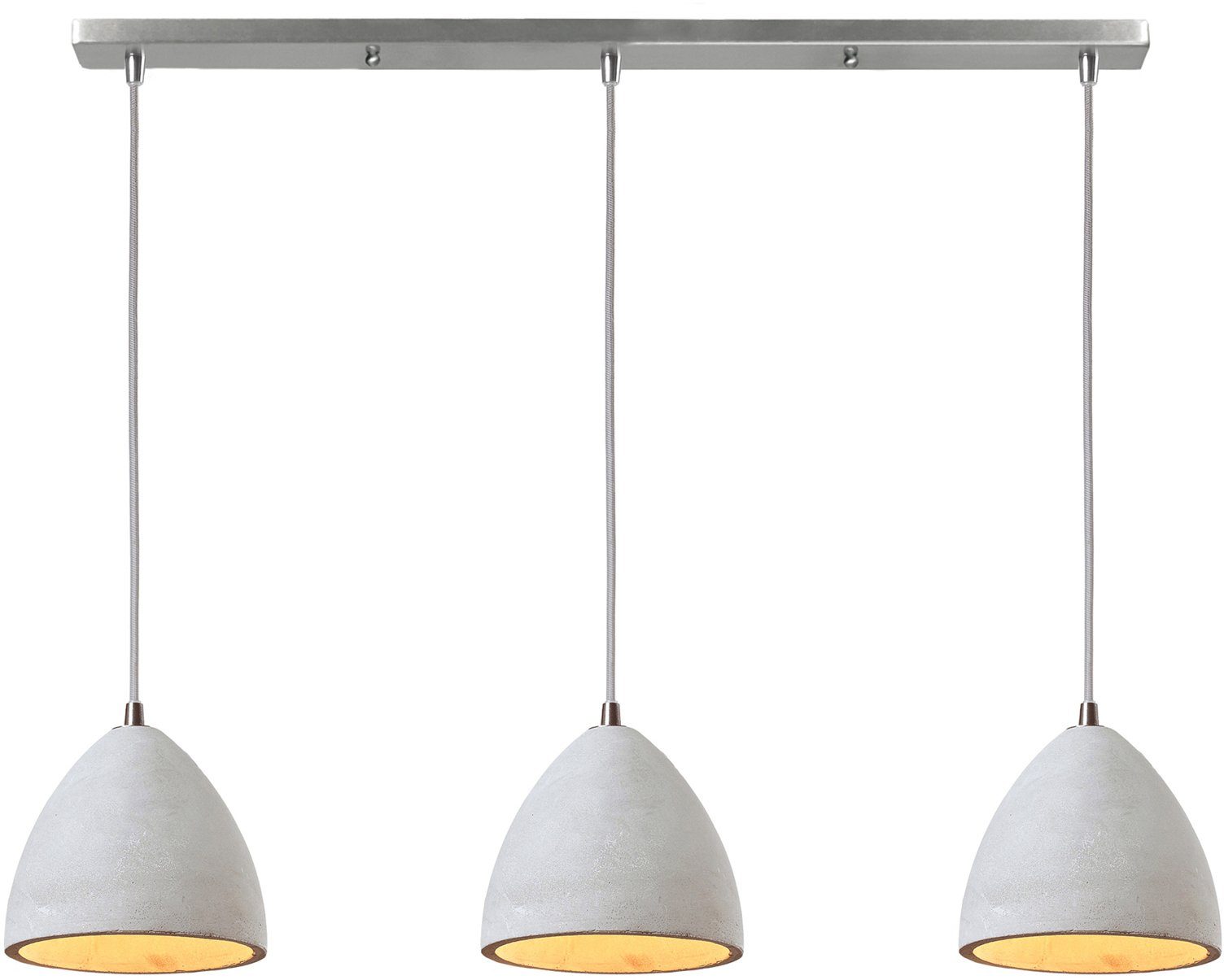 SalesFever Hanglamp Nora 3x lampenkappen van beton
