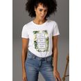 aniston casual t-shirt frontprint met statement-opschrift - nieuwe collectie wit