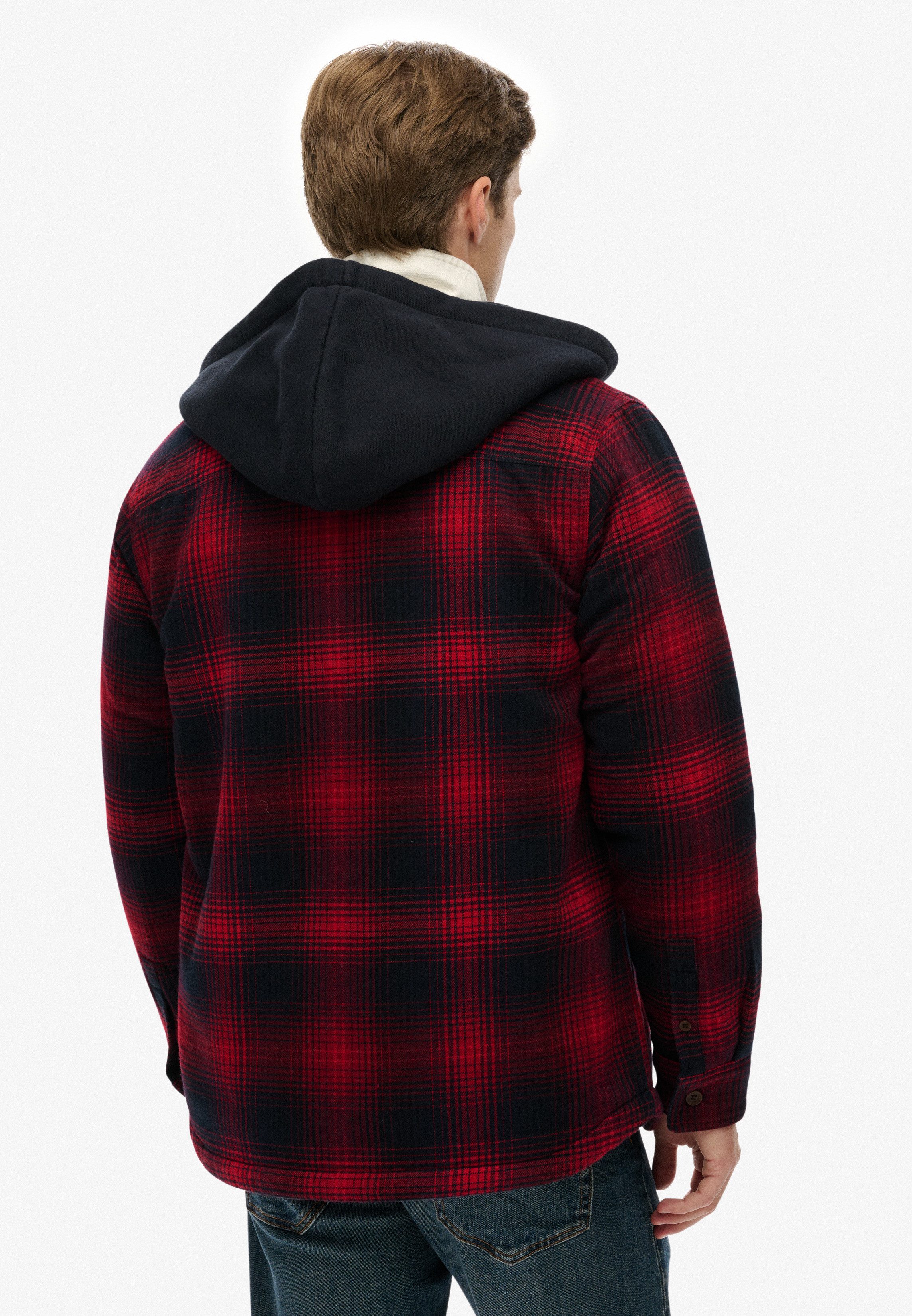 Superdry Overhemd met lange mouwen SURPLUS HOODED CHECK SHIRT
