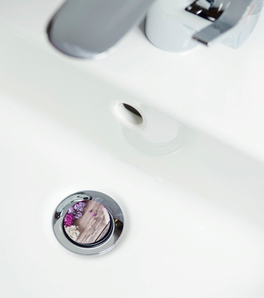 Sanilo Set badkameraccessoires Lila bestaand uit toiletzitting, badmat en wastafelplug (complete set, 3-delig)