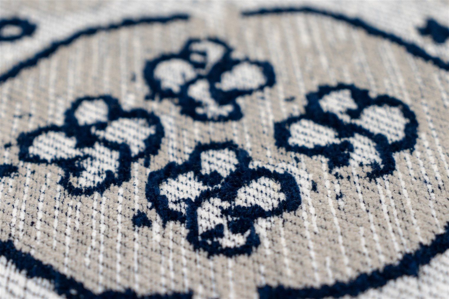 Kayoom Vloerkleed River 120 Jacquard, retro- en vintage-ontwerp, katoen achterkant