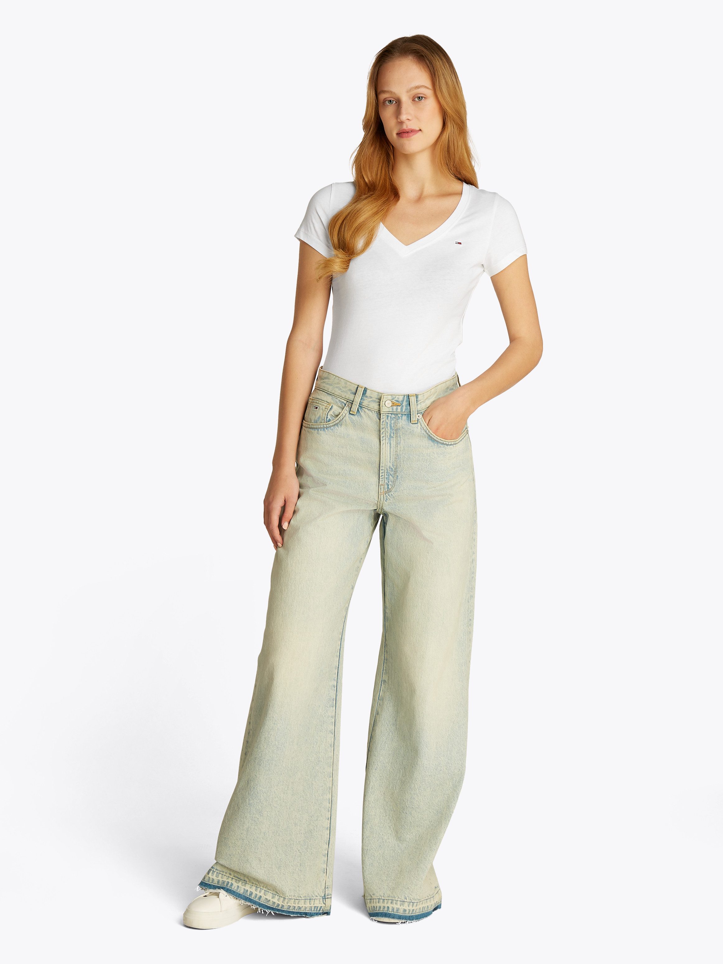 TOMMY JEANS T-shirt TJW SLIM V-NECK TEE