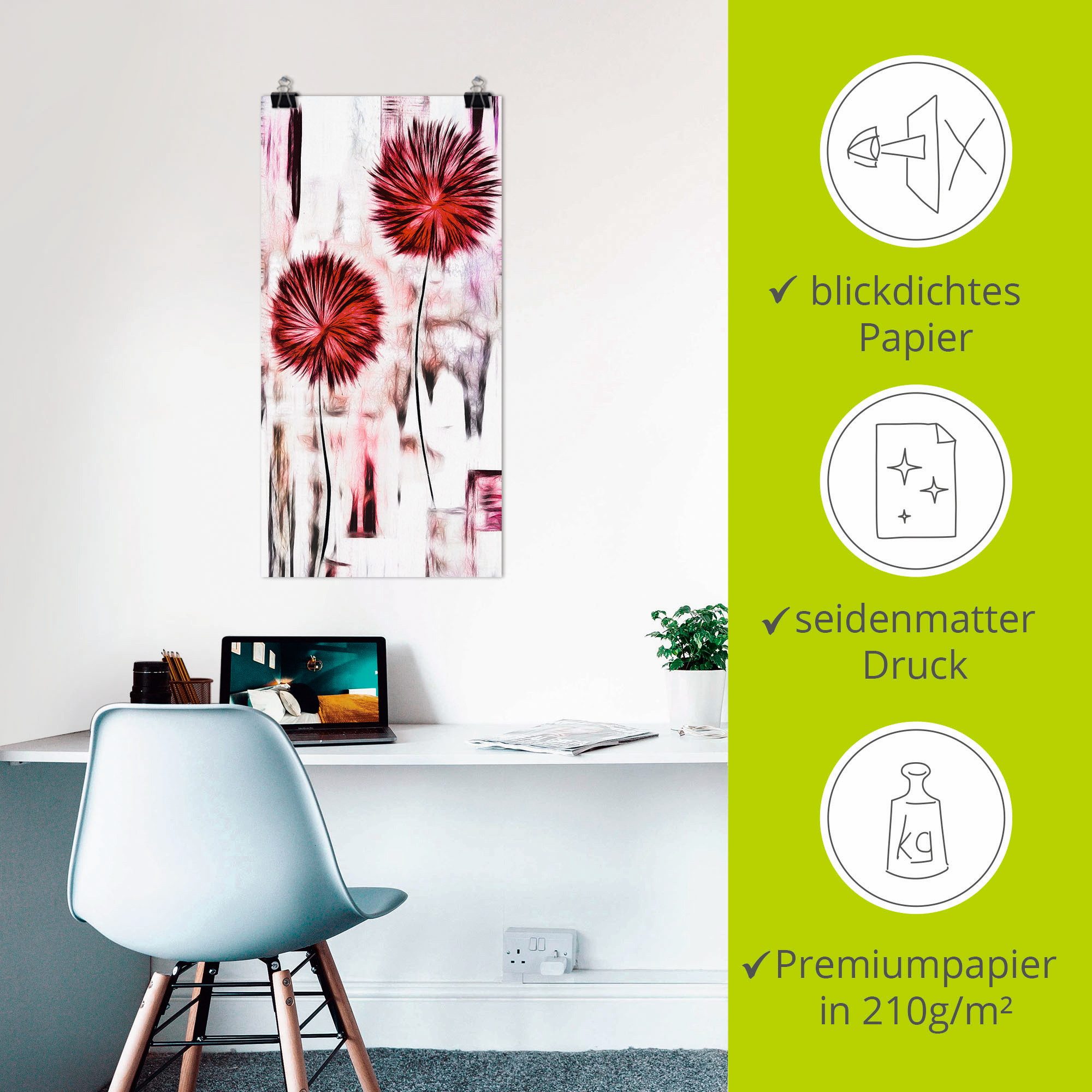 Artland Artprint Bloemen als artprint van aluminium, artprint op linnen, muursticker of poster in verschillende maten