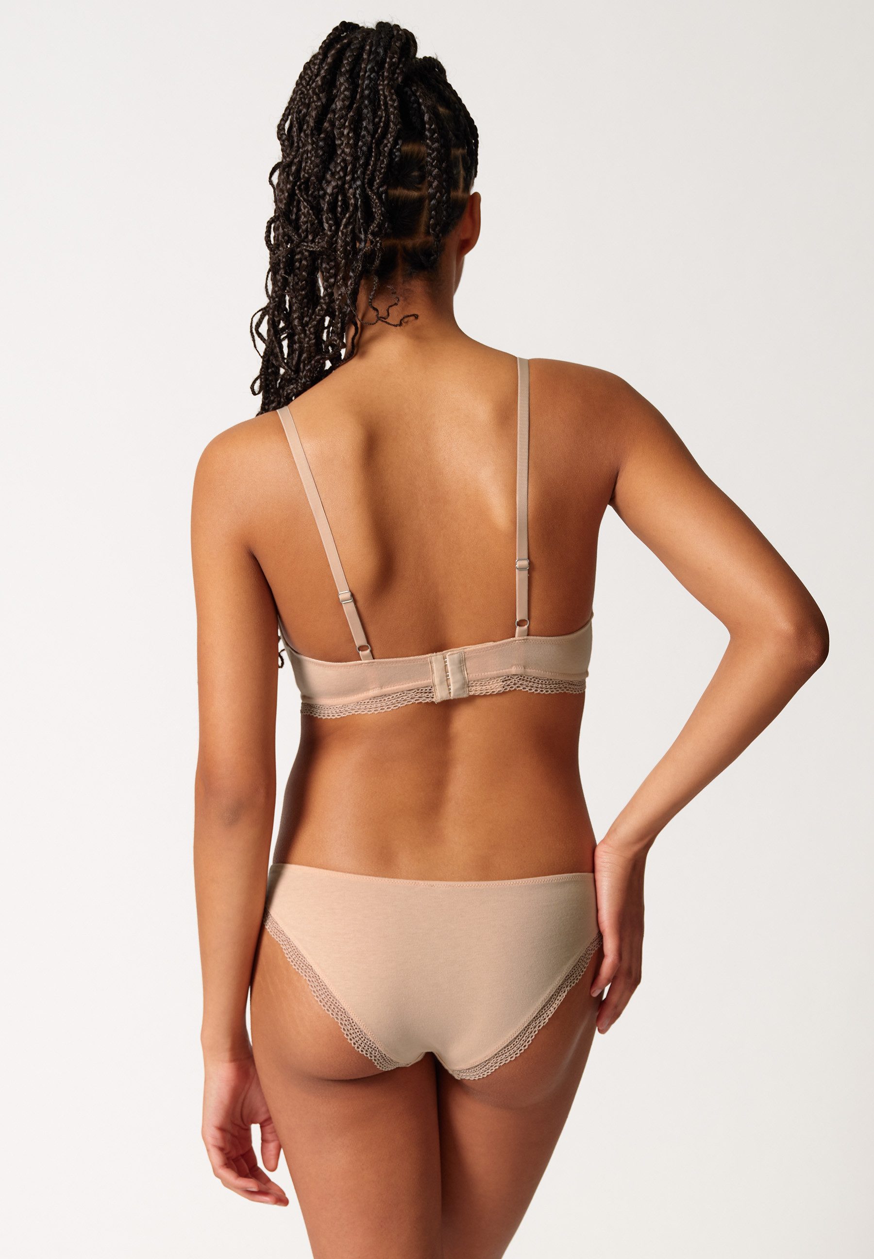 Skiny® Soft-bh Classicotton V-hals met transparante kant