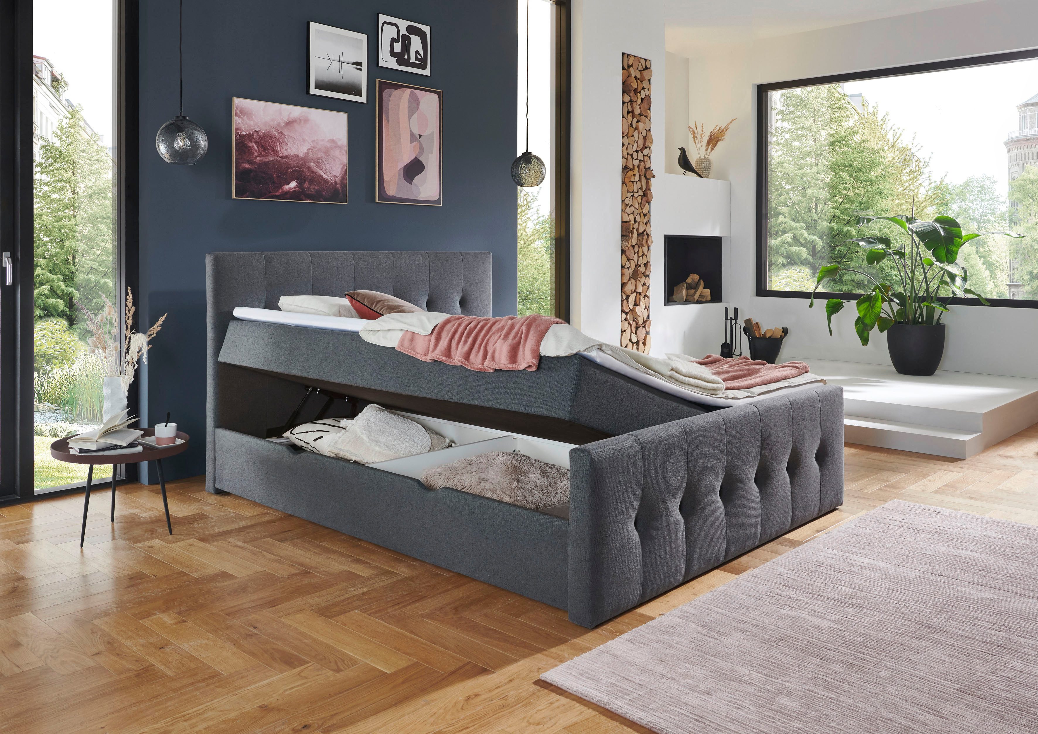 INOSIGN Boxspring Tessaja 180 x 200 cm, met bedkist, incl. topmatras