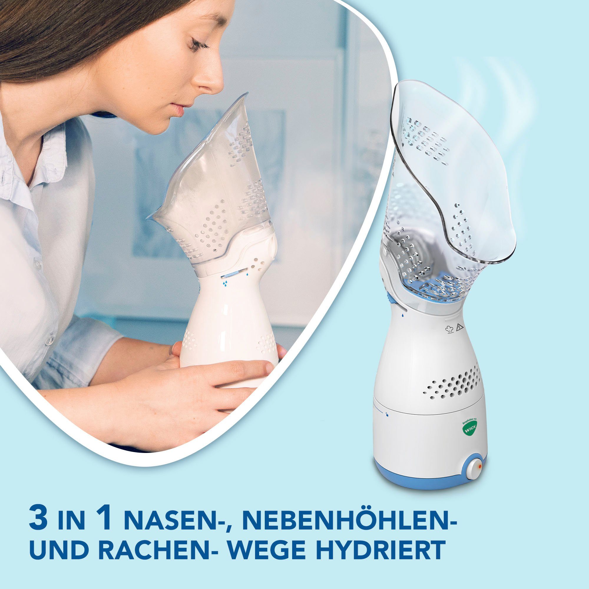 WICK Inhalatieapparaat Sinus inhalator - VH200 Bij hoesten, verkoudheid of een verstopte neus