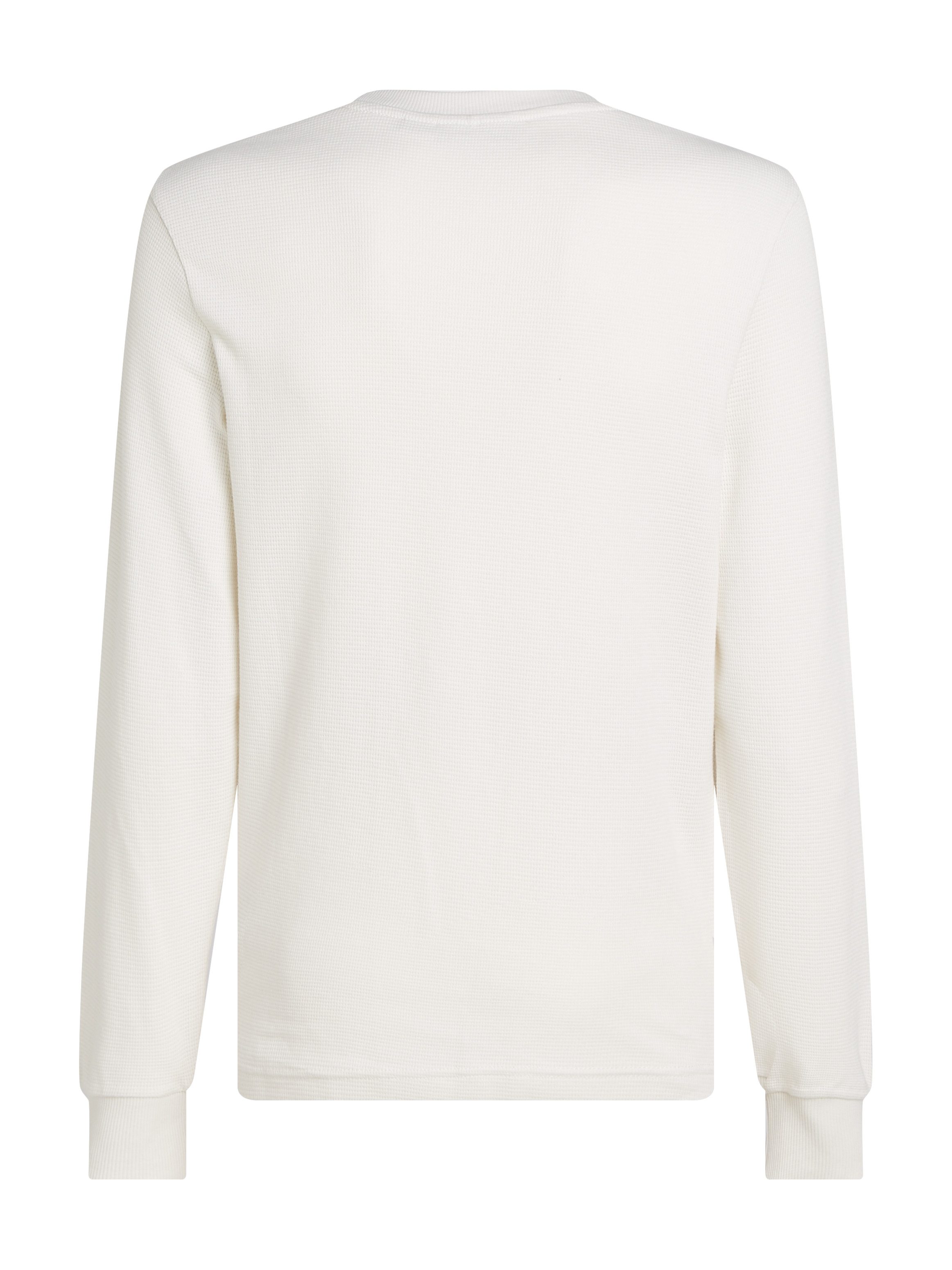 Calvin Klein Shirt met lange mouwen WOVEN LABEL WAFFLE LS TEE