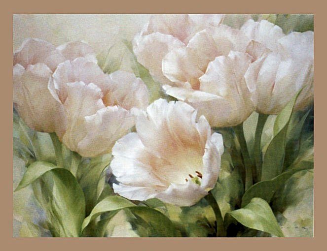Home affaire Artprint met lijst LEVASHOV / pink Tulips (1 stuk)