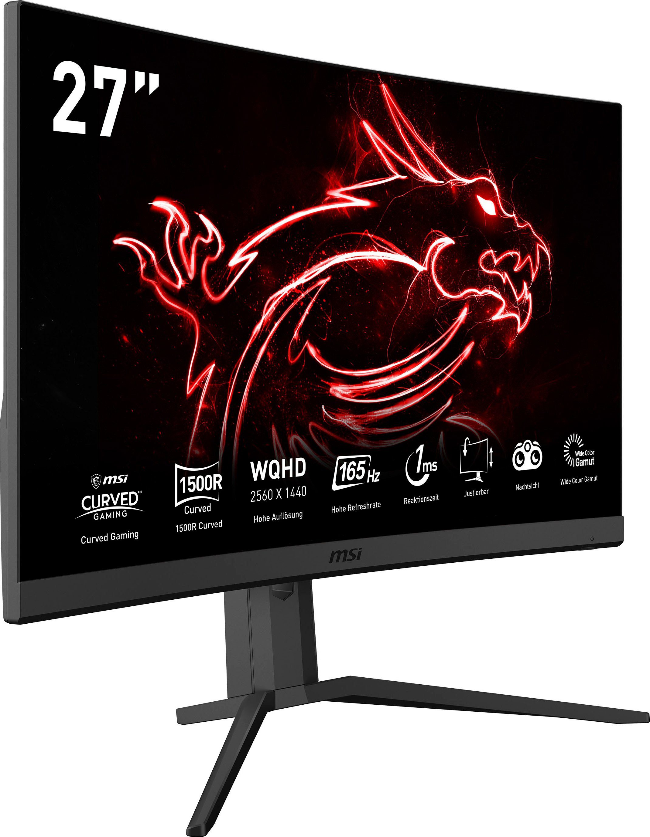 MSI Curved-gaming-ledscherm Optix G27CQ4P, 69 cm / 27", WQHD