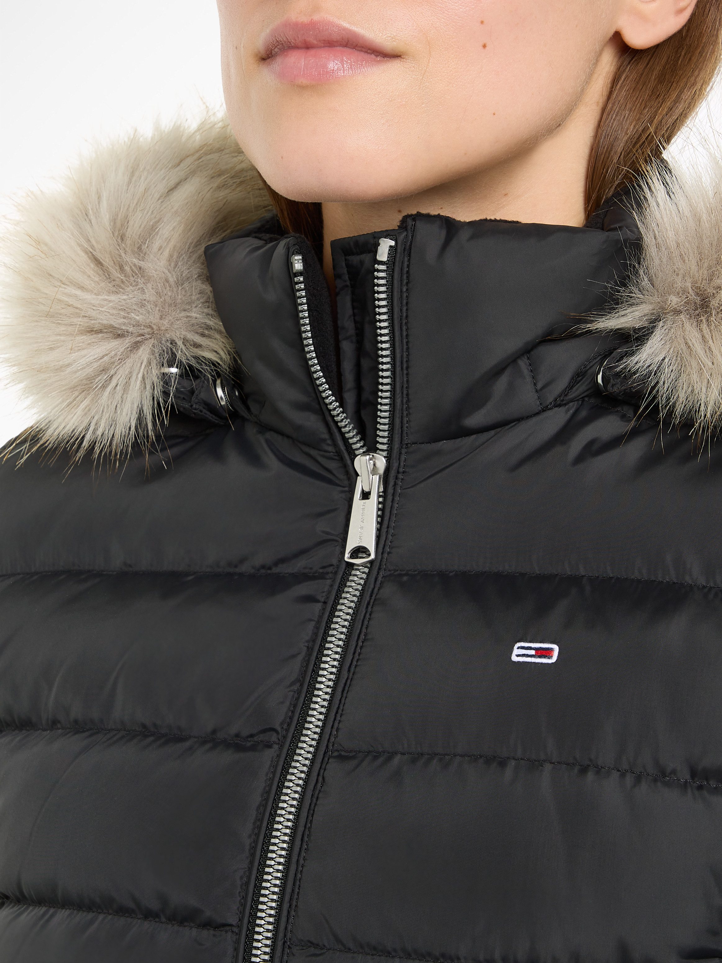 Tommy Jeans Curve Gewatteerde jas TJW BASIC HOODED DOWN JACKET EXT