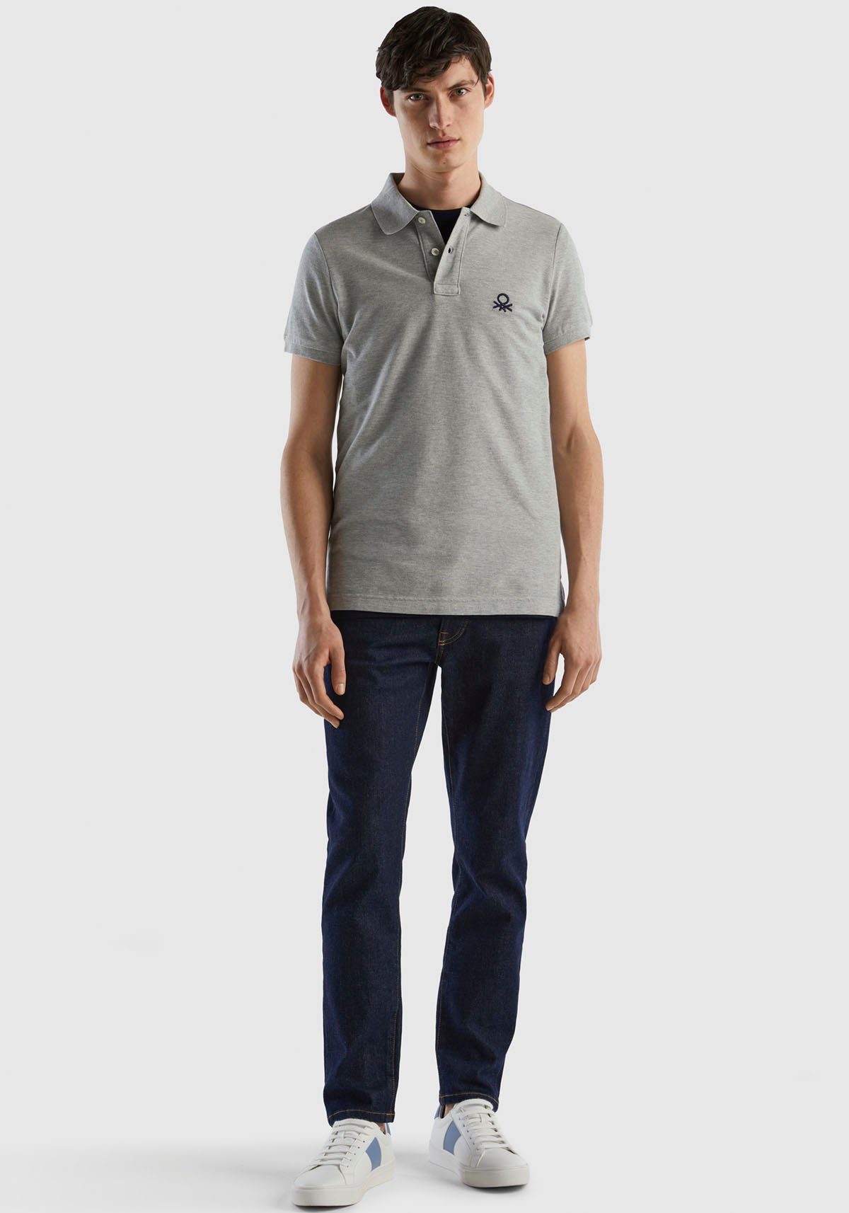 United Colors of Benetton Poloshirt met grote label-badge