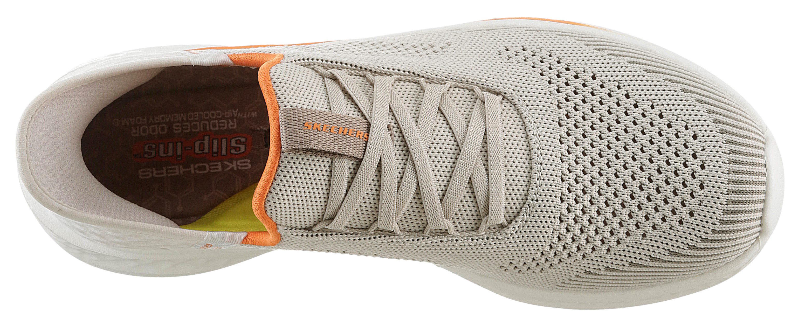 Skechers Slip-on sneakers SLADE-QUINTO slipper, vrijetijdsschoen met subtiele contrastafwerking