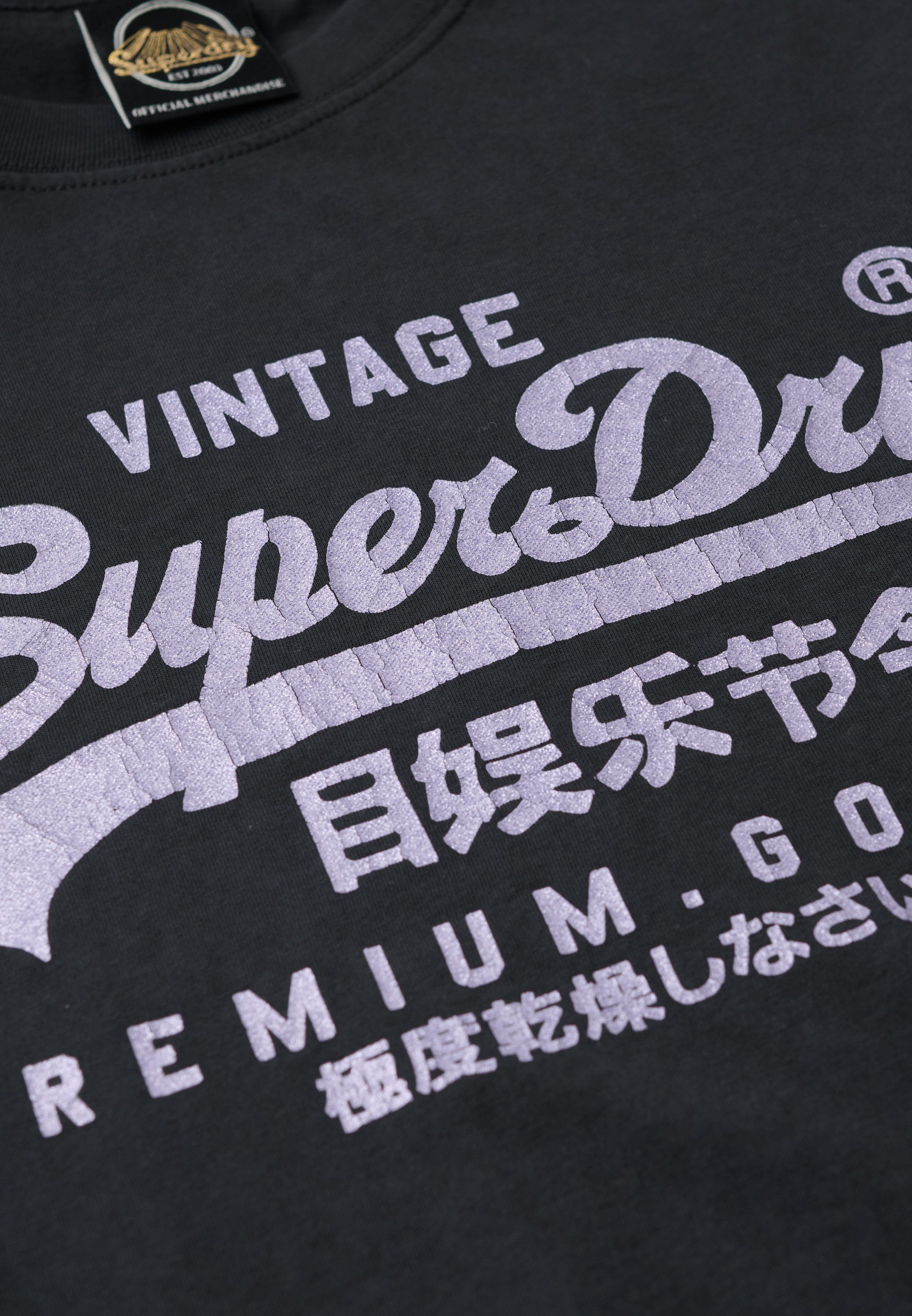 Superdry Shirt met korte mouwen VL METALLIC RELAXED TEE