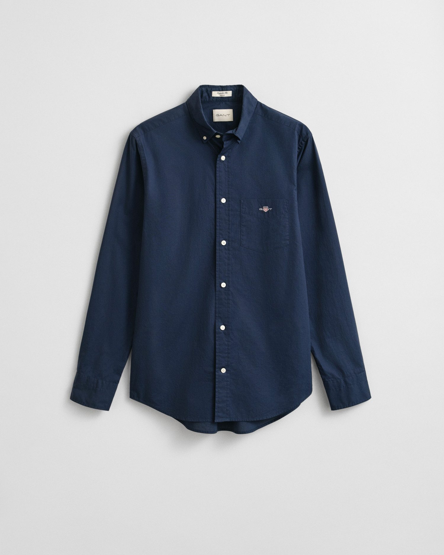 Gant Overhemd met lange mouwen Regular fit poplin overhemd licht slijtvast easy care