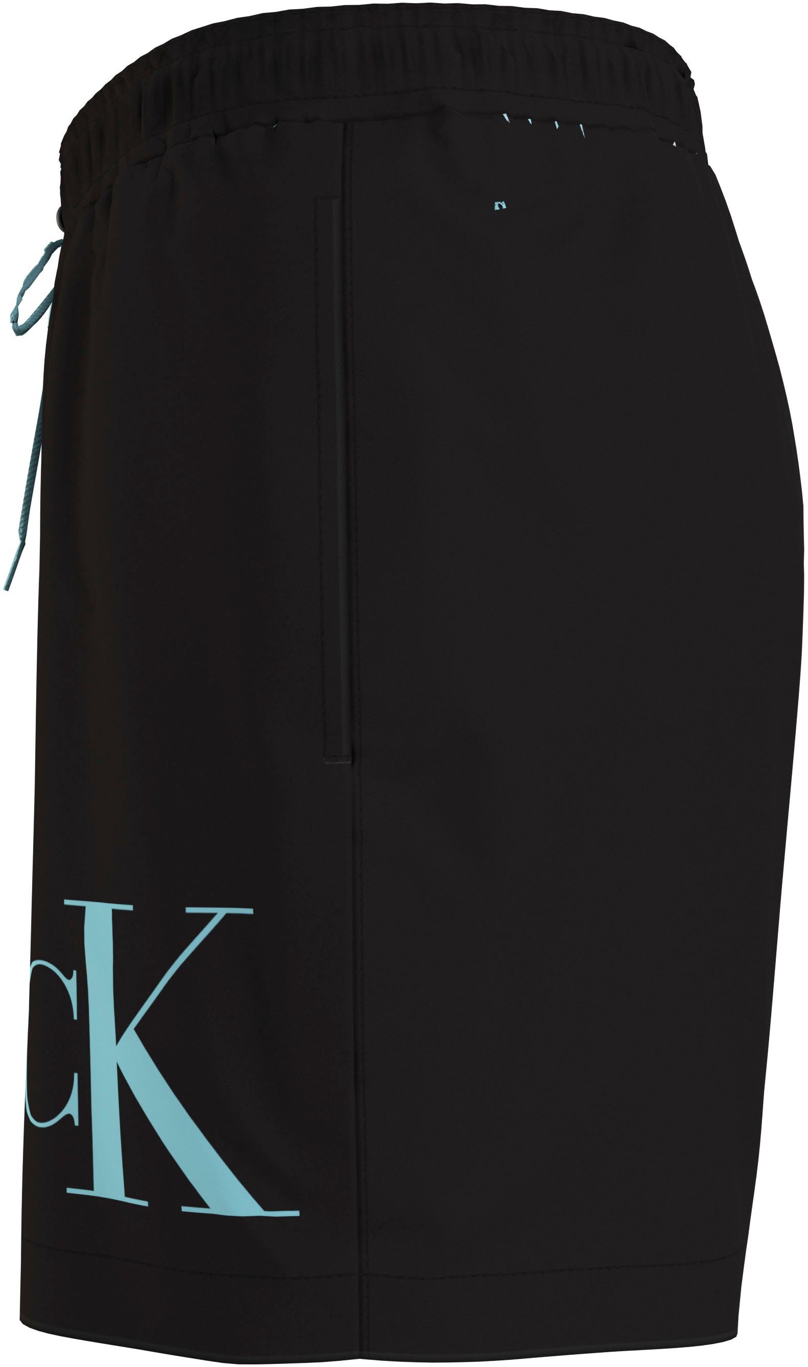 Calvin Klein Swimwear Zwemshort MEDIUM DRAWSTRING met contrastkleurig logo