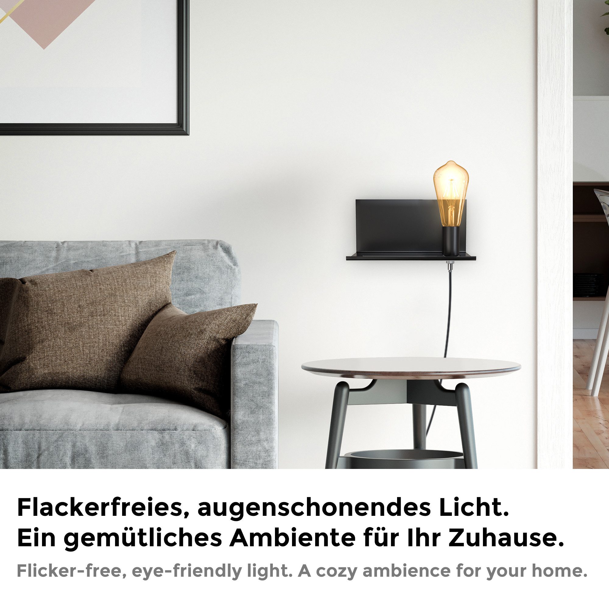 B.K.Licht Led-verlichting LED lichtbron 6-delig set E27 ST64 2.700 k edison vintage gloeilamp filament