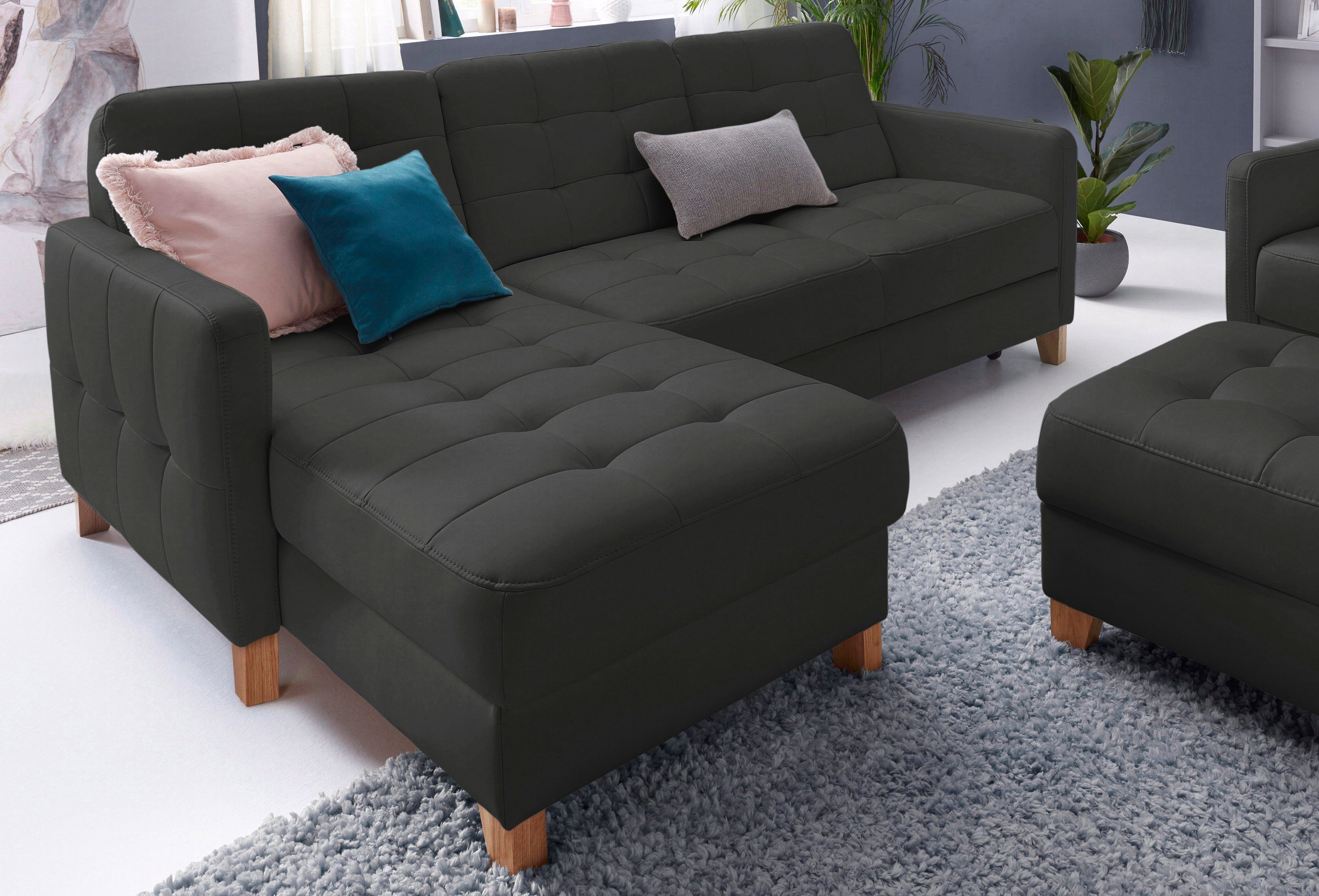 exxpo - sofa fashion Hoekbank Elio, compact en comfortabel, handig en tijdloos design, L-vorm