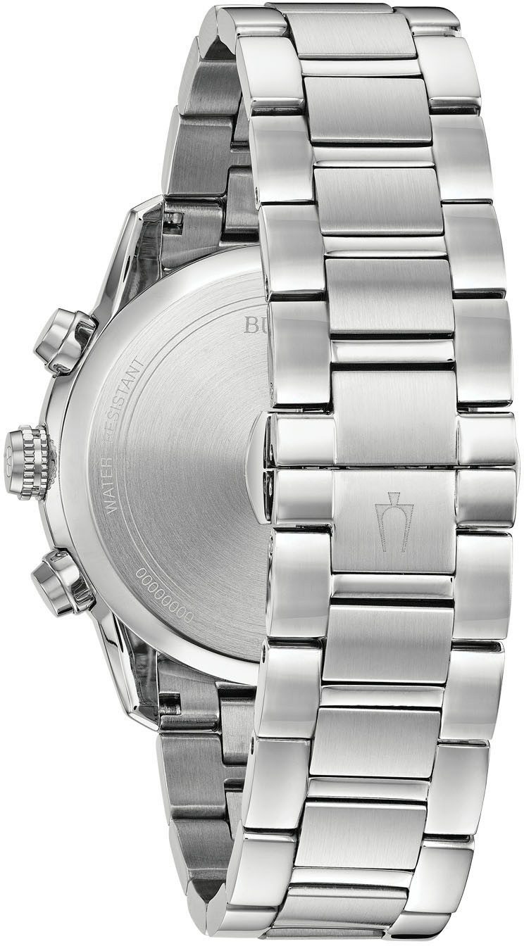 Bulova Chronograaf Sutton Armbanduhr, quartz horloge, herenhorloge, roestvrij stalen band, dag