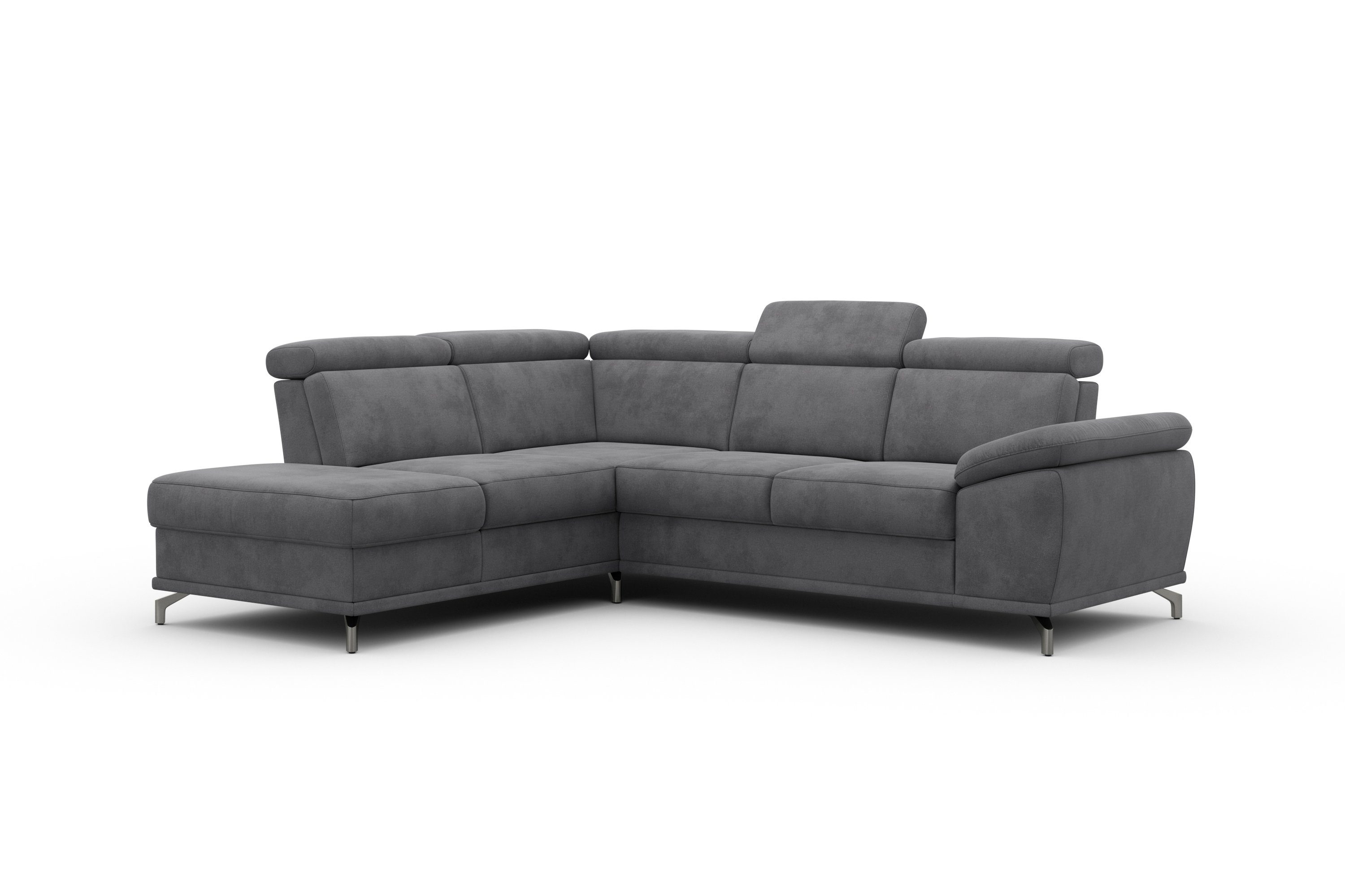 sit&more Hoekbank Cabrio L-vorm, met zitdiepteverstelling, arm- en hoofdsteunverstelling