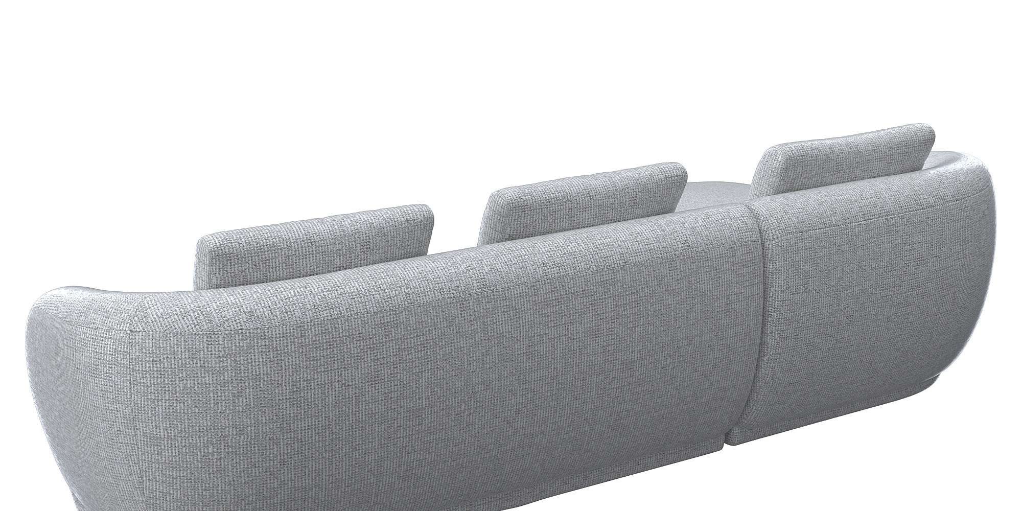 FLEXLUX Zithoek Torino, rond, L-vorm, bankhoek met recamière, longchair-sofa