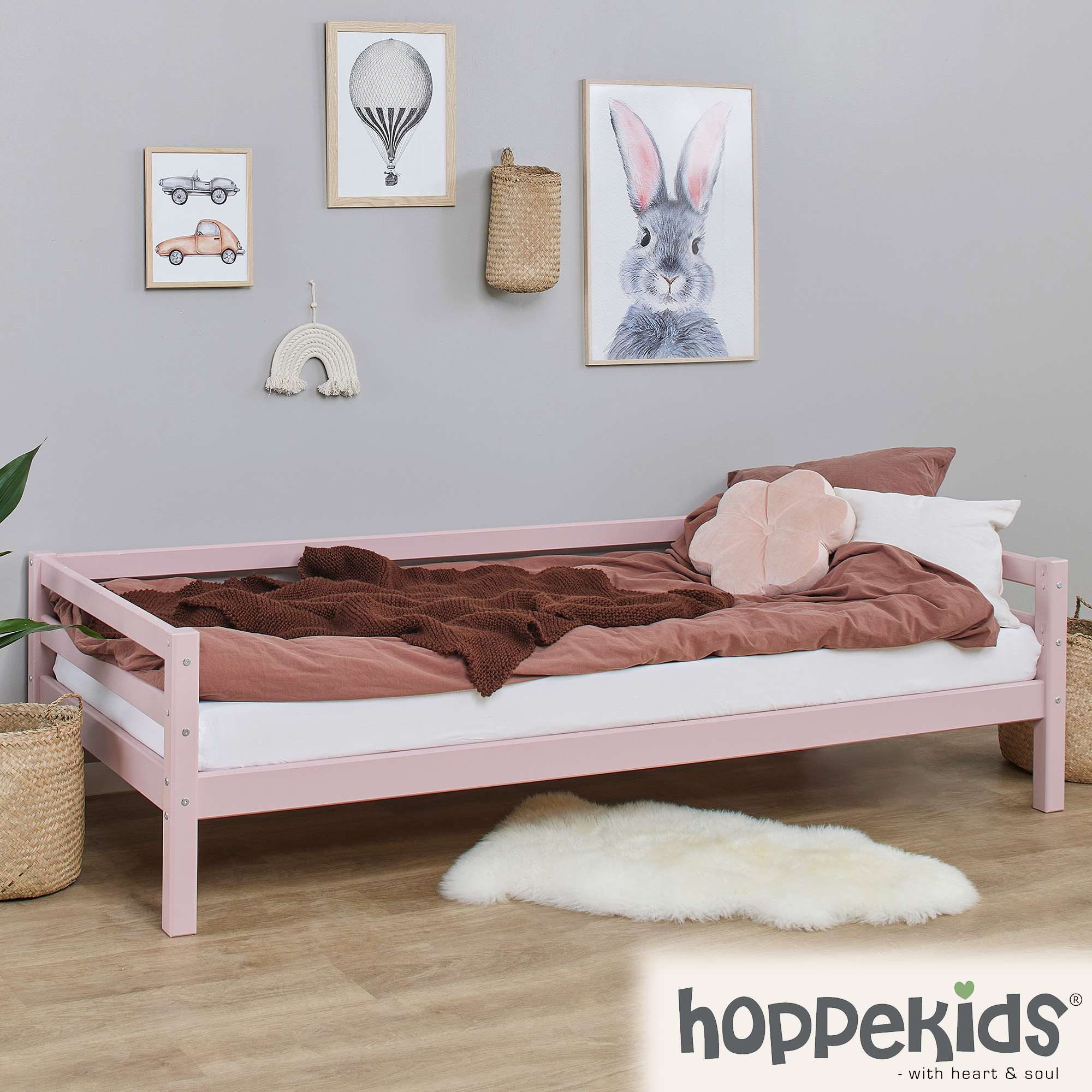 Hoppekids Slaapbank ECO Dream MY COLOR Kinderbed 90x200 massief wit of groen