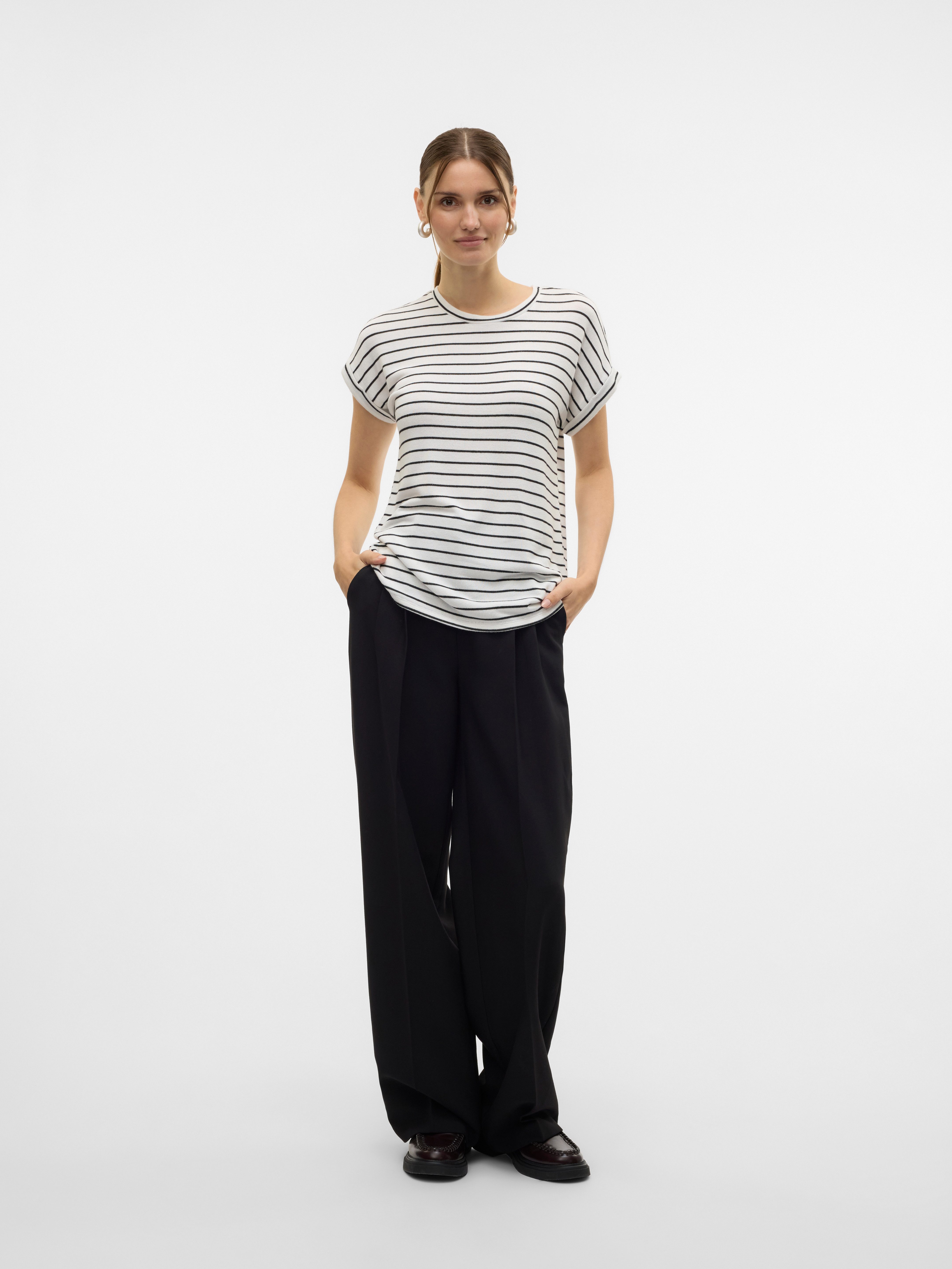 Vero Moda Trui met korte mouwen VMBRIANNA SS O-NECK PULLOVER BOO REP
