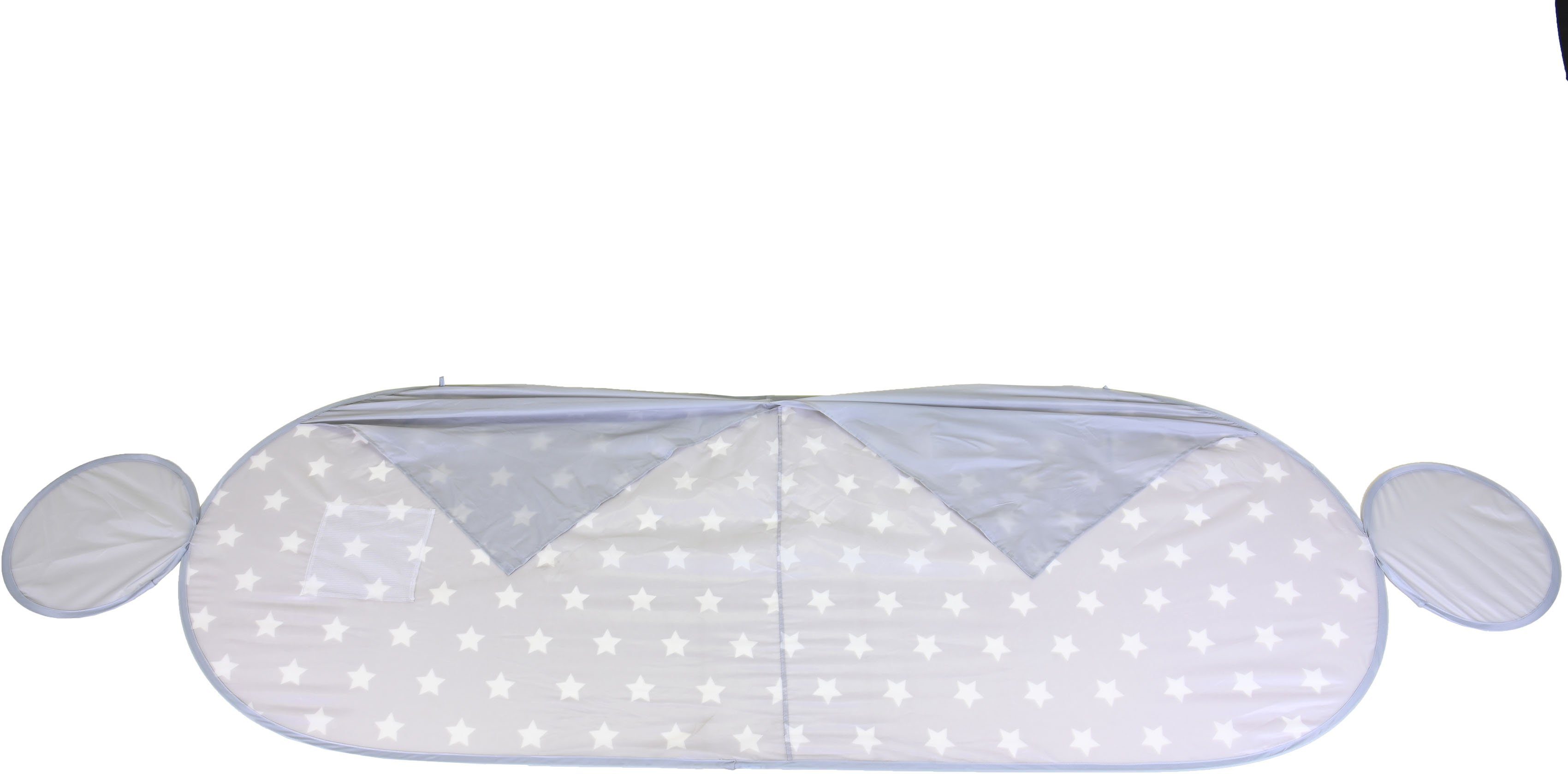 Knorrtoys® Bedtunnel Bedtent, Grey White Stars