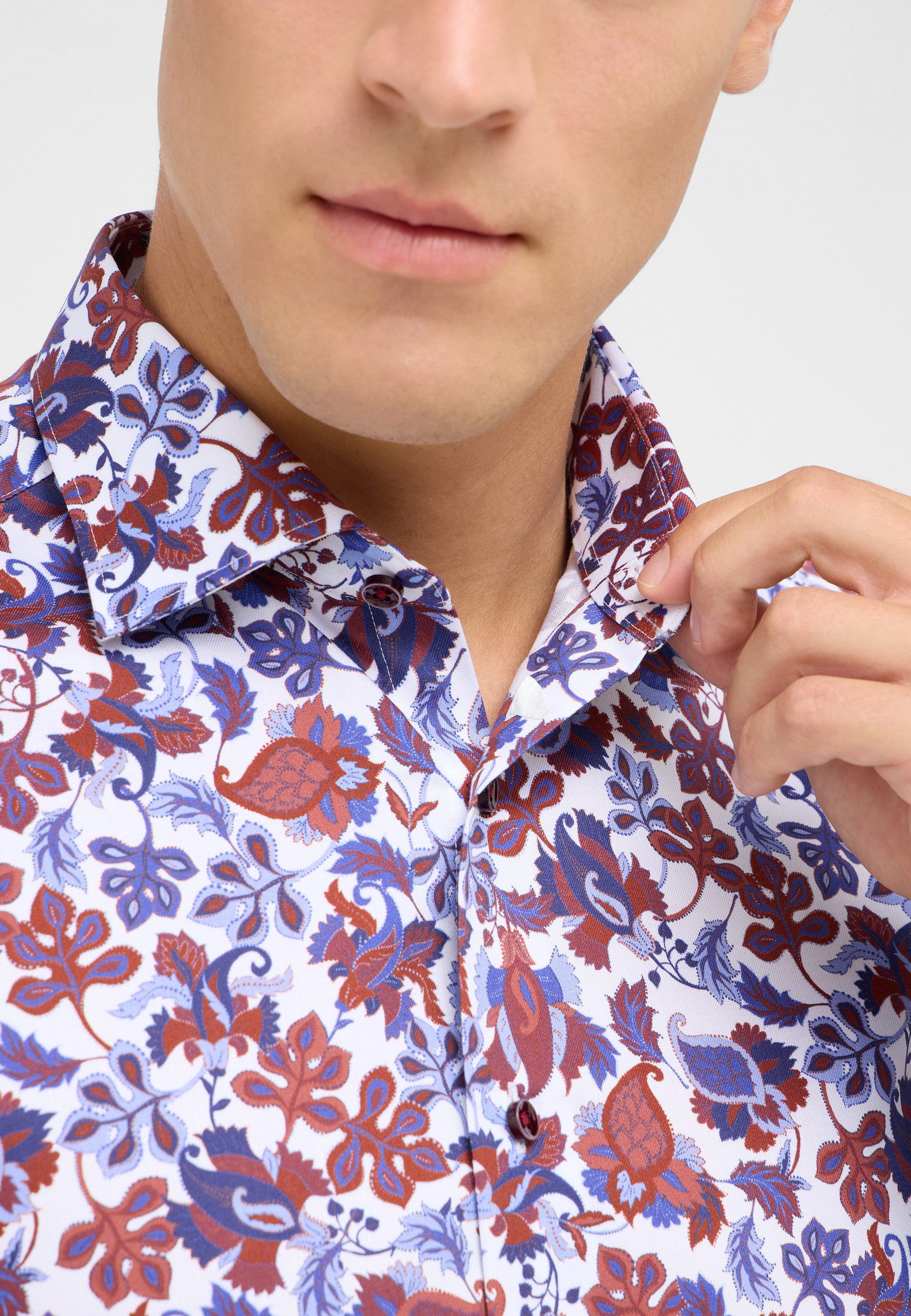 Eterna Overhemd met lange mouwen Slim fit NON IRON (strijkvrij)