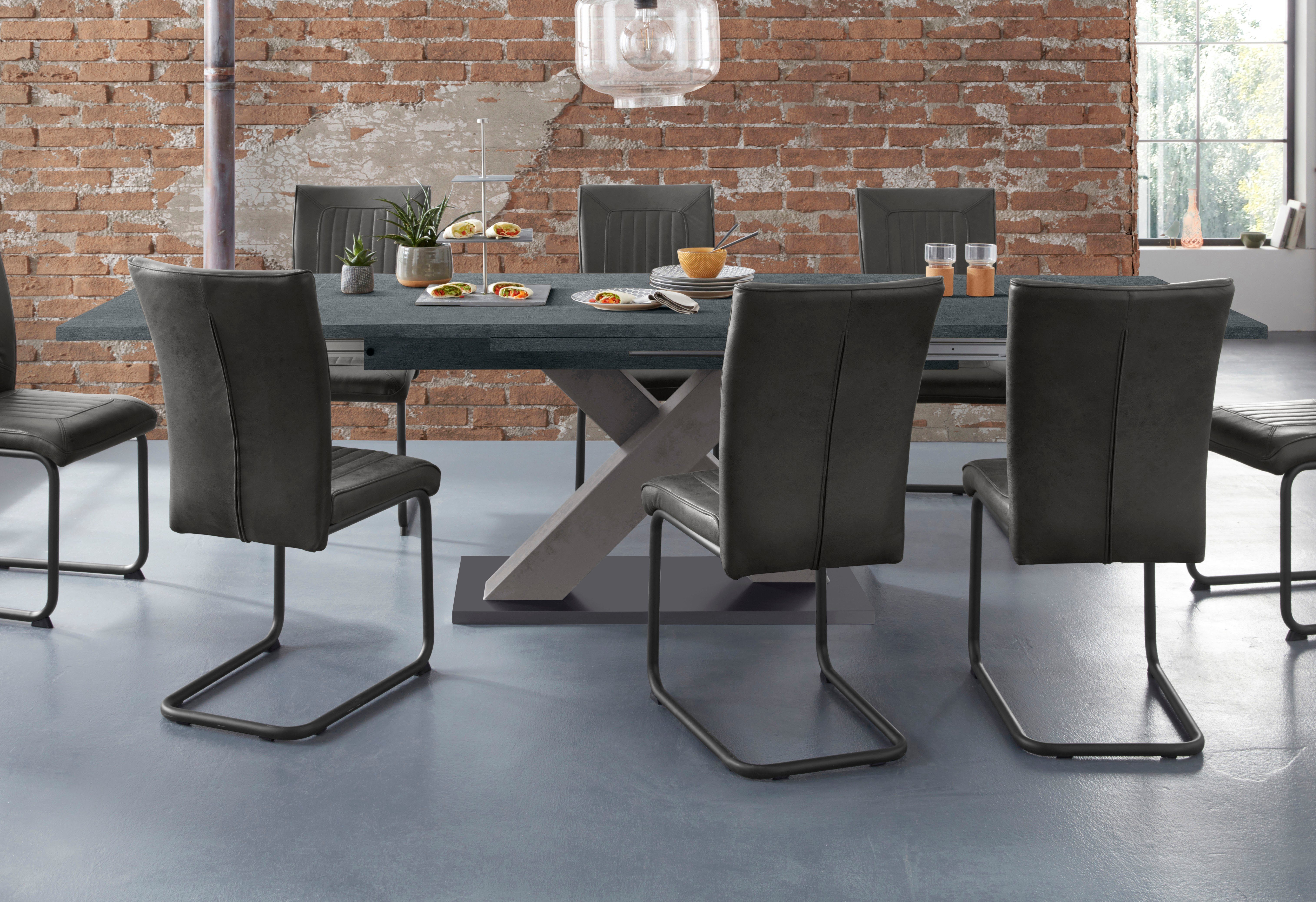 Mäusbacher Eettafel Comfort tafel TOPSELLER! Mäusbacher eettafel met X-frame en voetplaat. Breedte 160-260