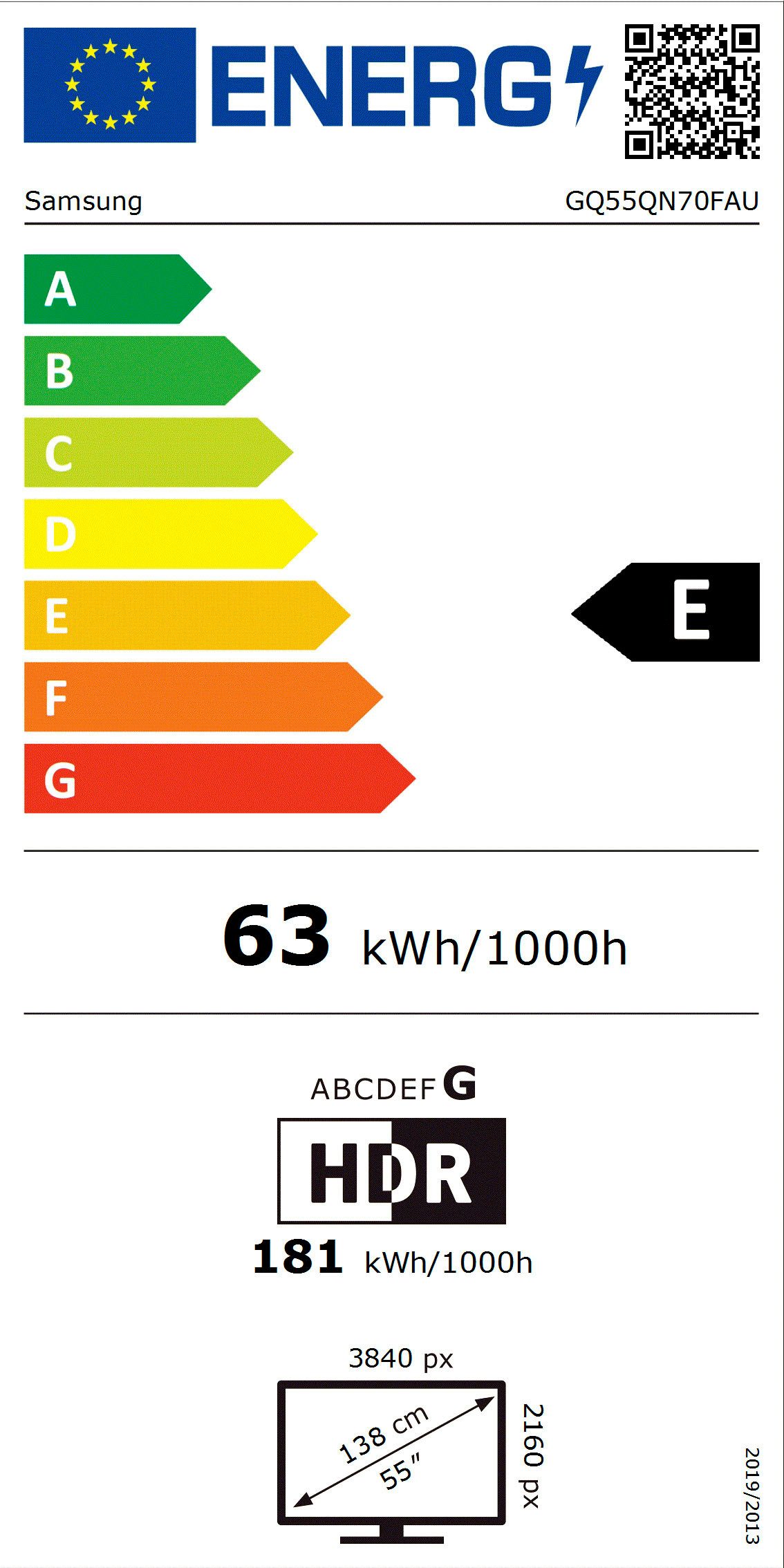 Samsung QLED-TV GQ55QN70FAU QLED Mini LED-televisie