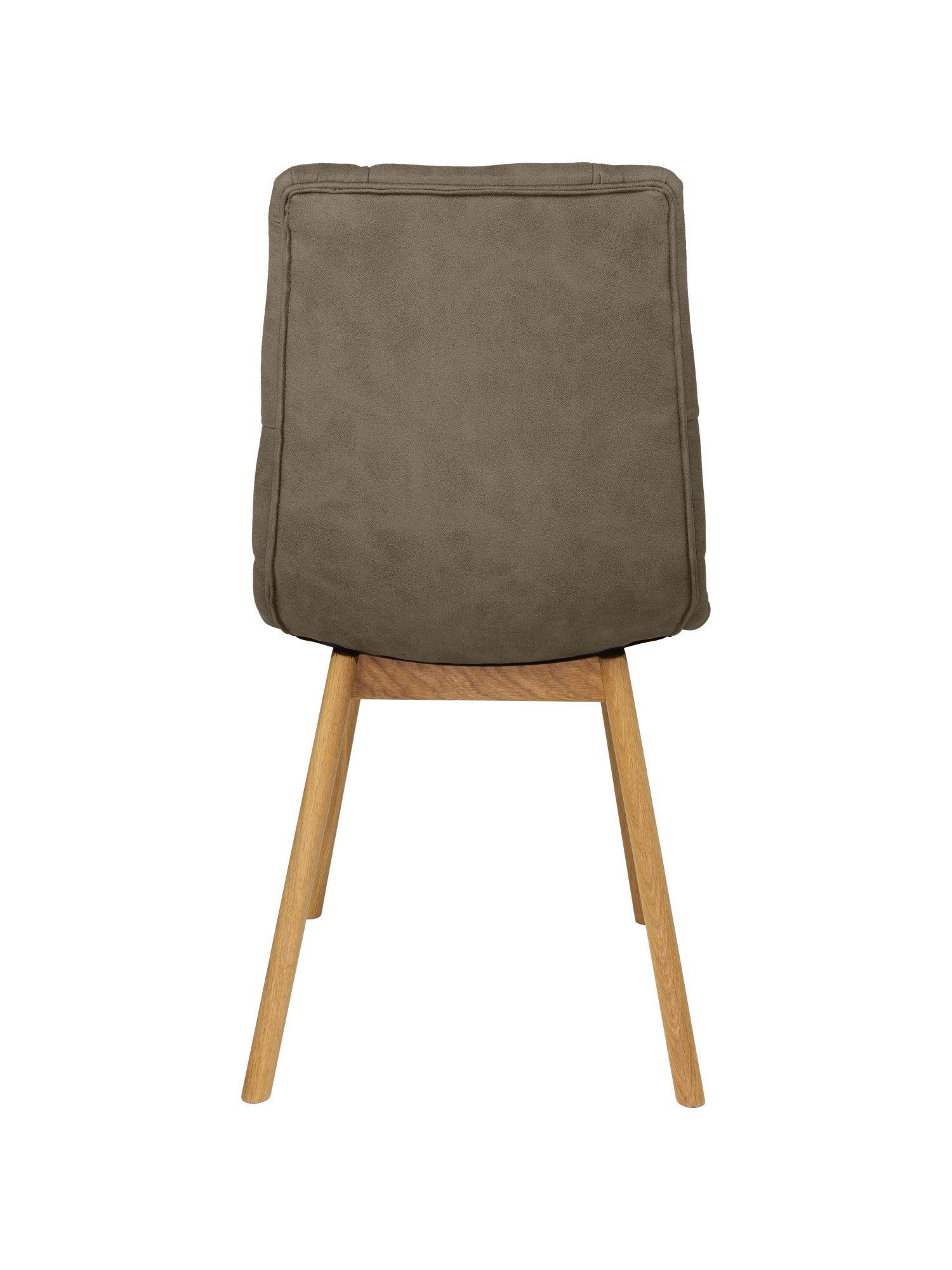 andas Stoel met 4 poten Ramon met massief houten poten, verschillende stoffen en kleuren (set, 2 stuks)