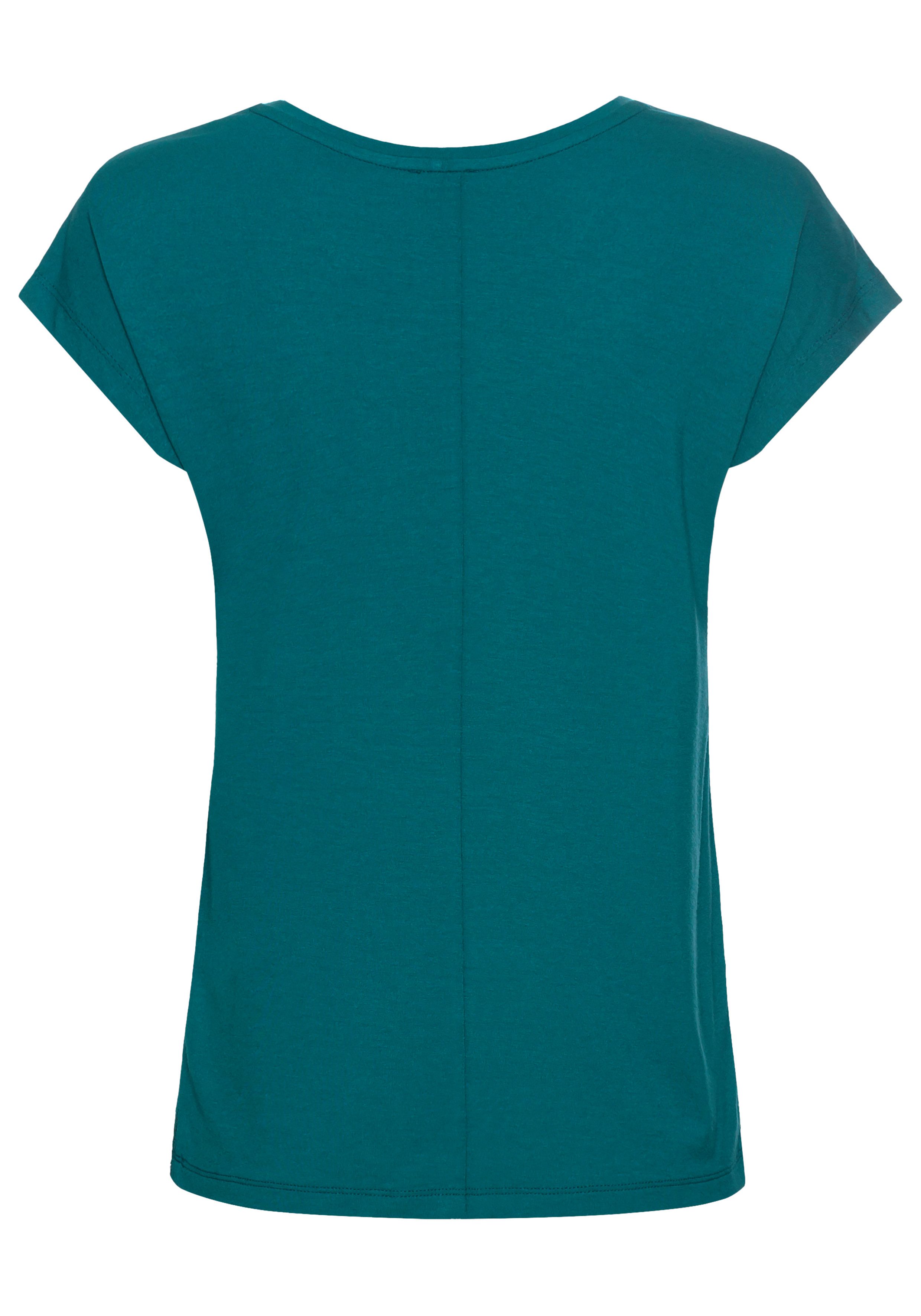 Laura Scott Shirt met ronde hals Korte mouwen figuurvolgend van elastische single jersey