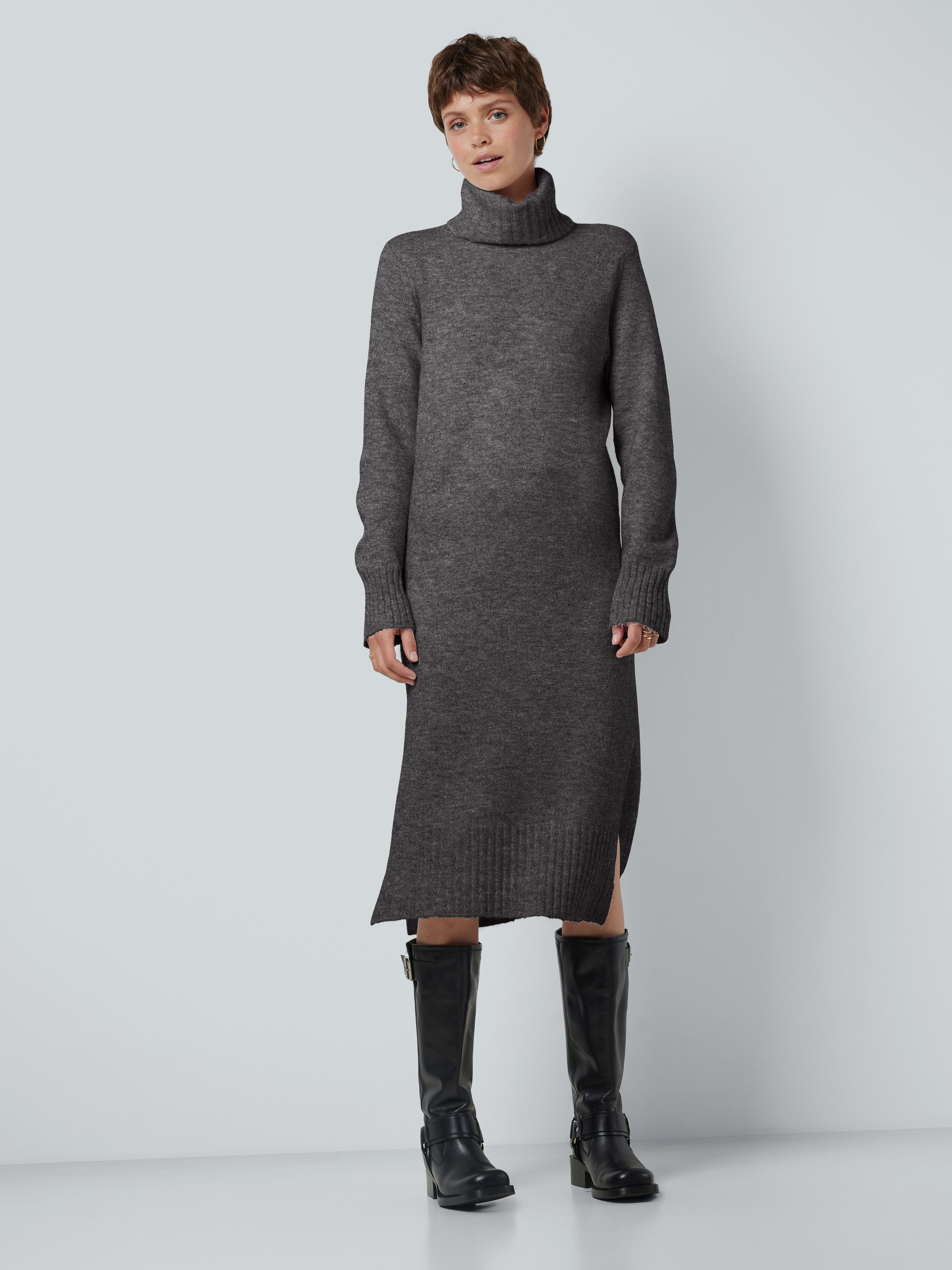 Noisy may Gebreide jurk NMVIOLA L/S ROLLNECK KNIT DRESS FWD NOOS