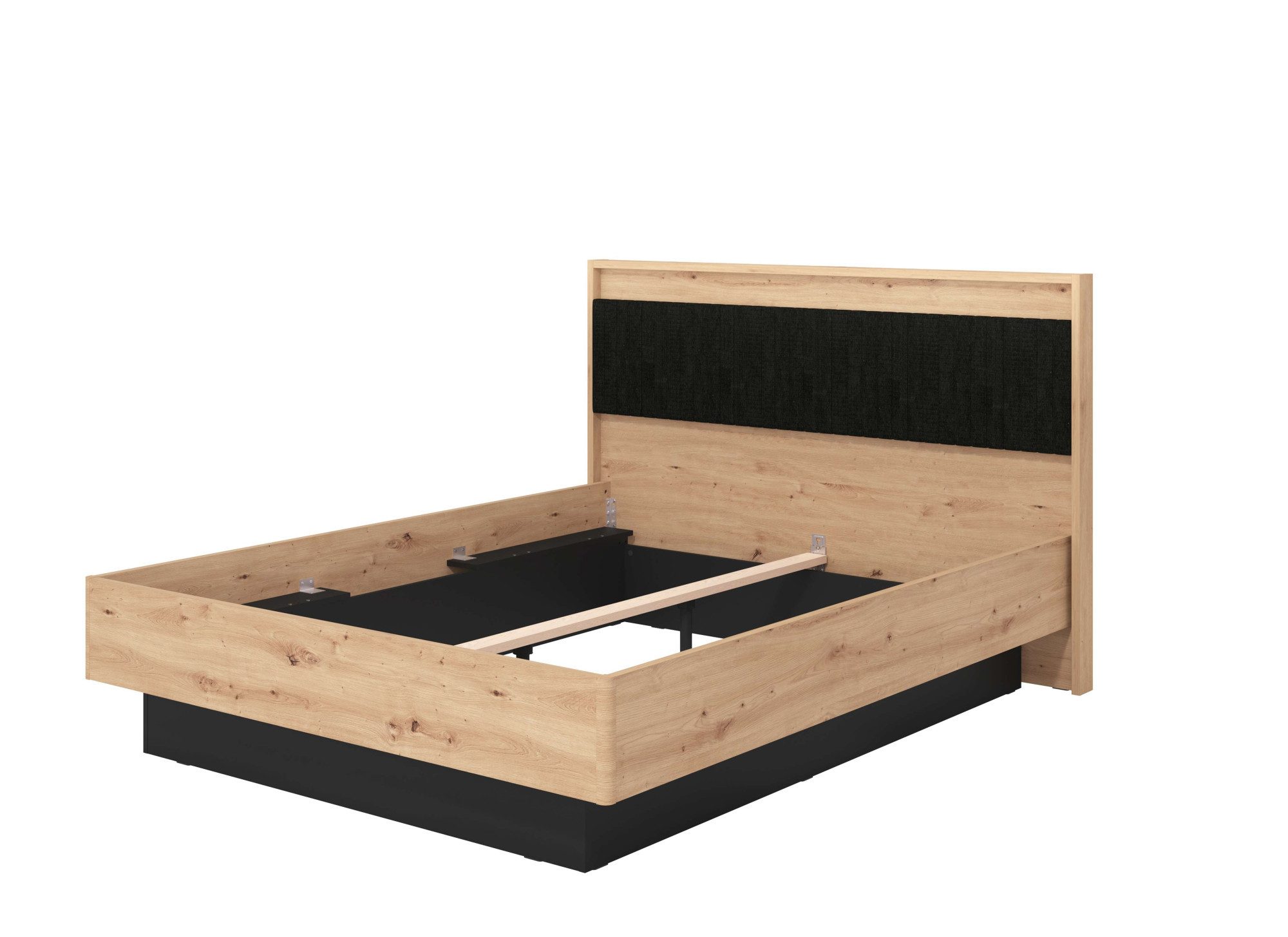 INOSIGN Bedframe Ascalon, gepolsterde rugleuning, bekleed met zachte cordstof Ligoppervlakken 160 of 180x200 cm, FSC®-gecertificeerd houtmateriaal