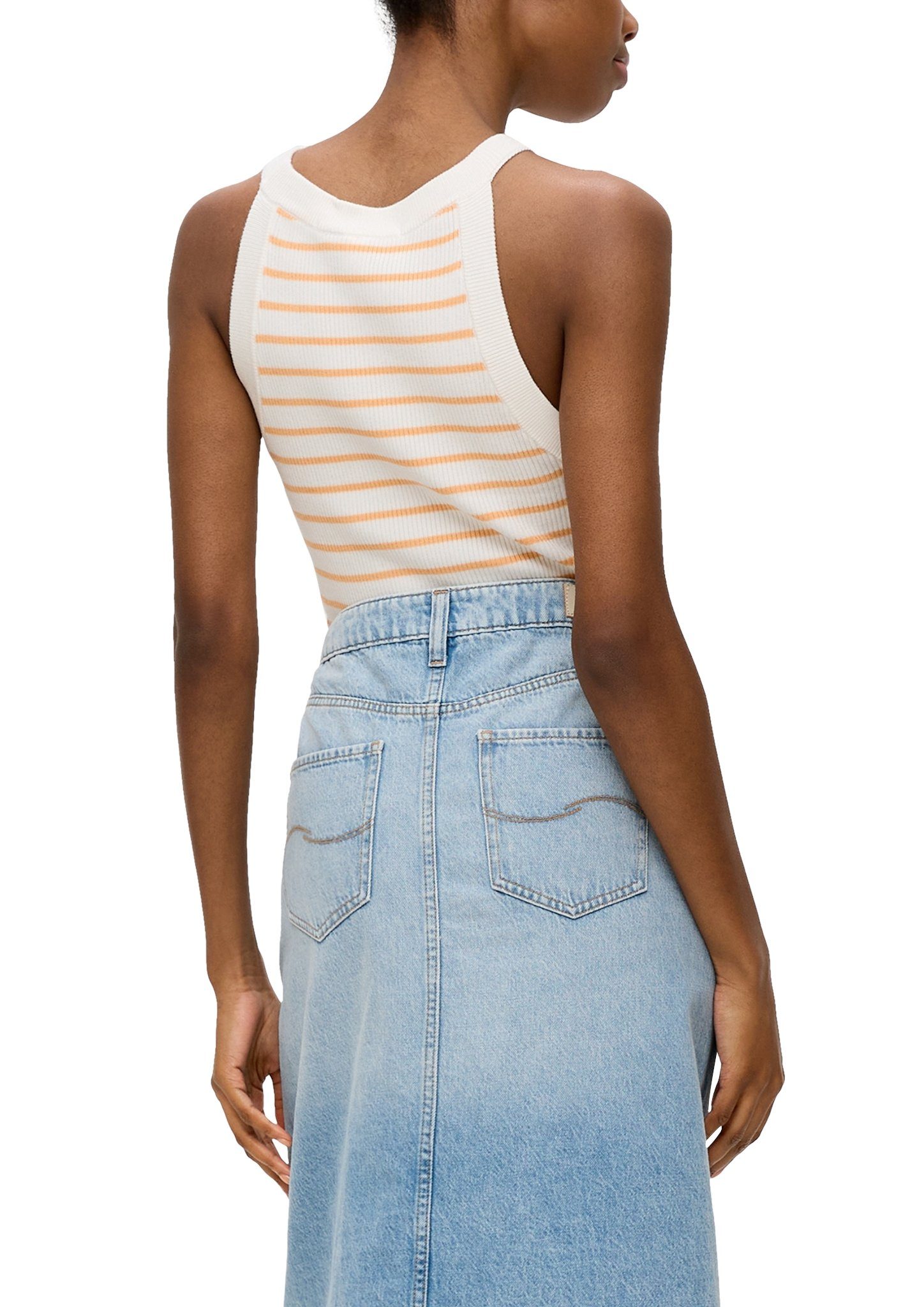 Q/S designed by Tanktop met fijne strepen