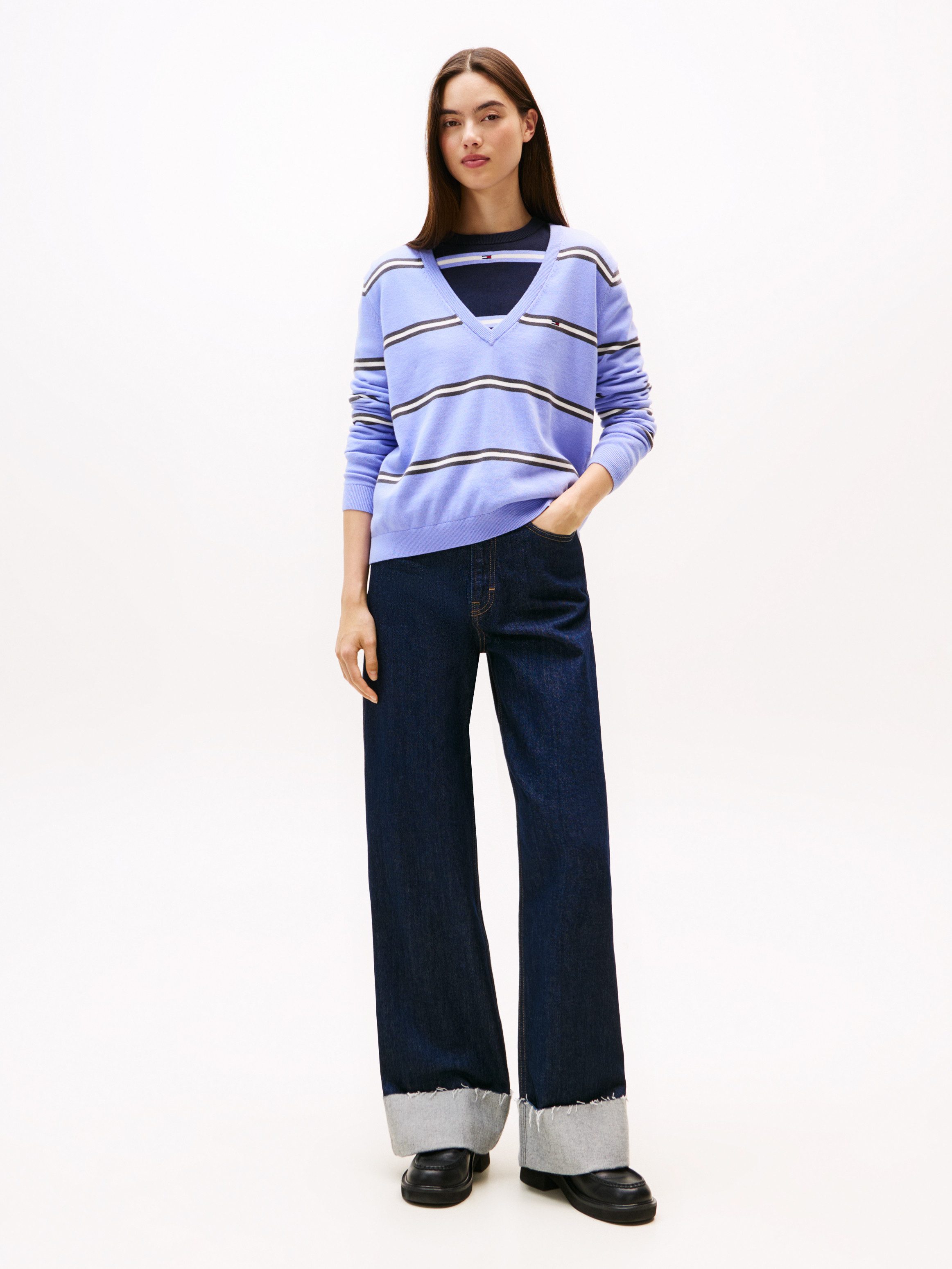 TOMMY JEANS Trui met V-hals TJW ESSENTIAL VNECK SWEATER EXT