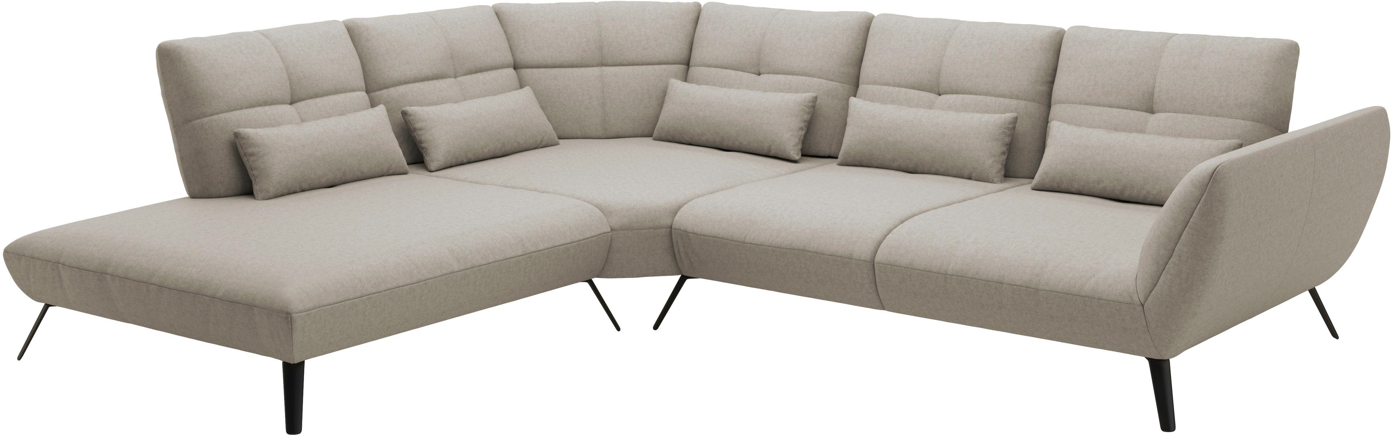 Places of Style Hoekbank Mikado L-vorm incl. zitdiepteverstelling en armleuningverstelling