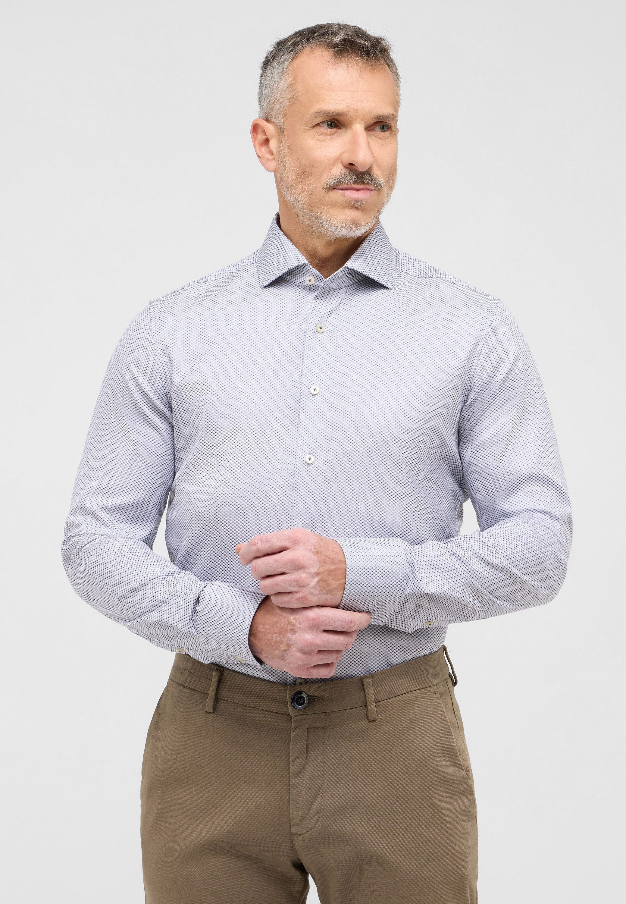 Eterna Overhemd met lange mouwen Slim fit
