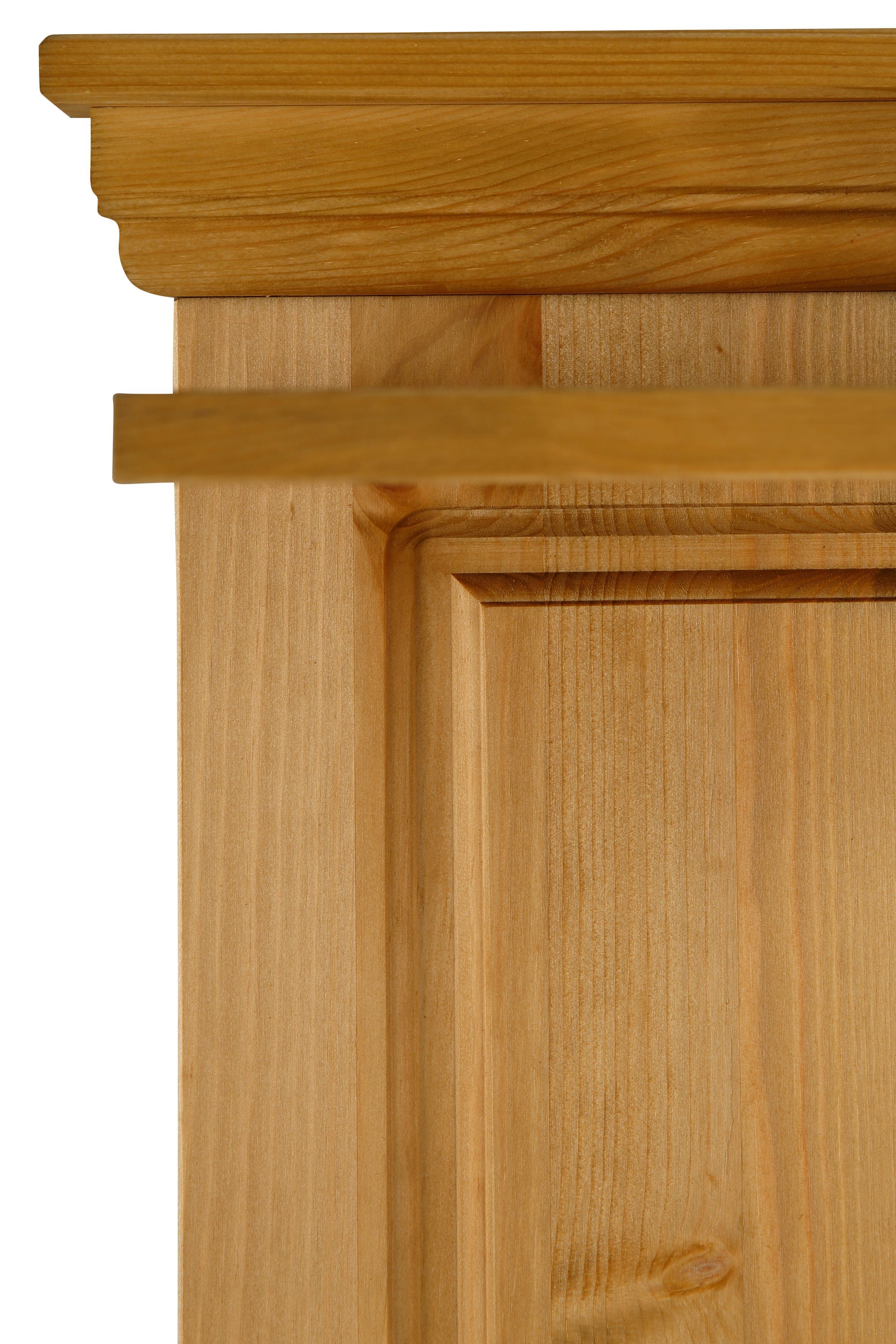 Home affaire Kapstokpaneel Basilico van massieve dennen, fsc®, breedte 60 cm, met kledingstang, houten haken