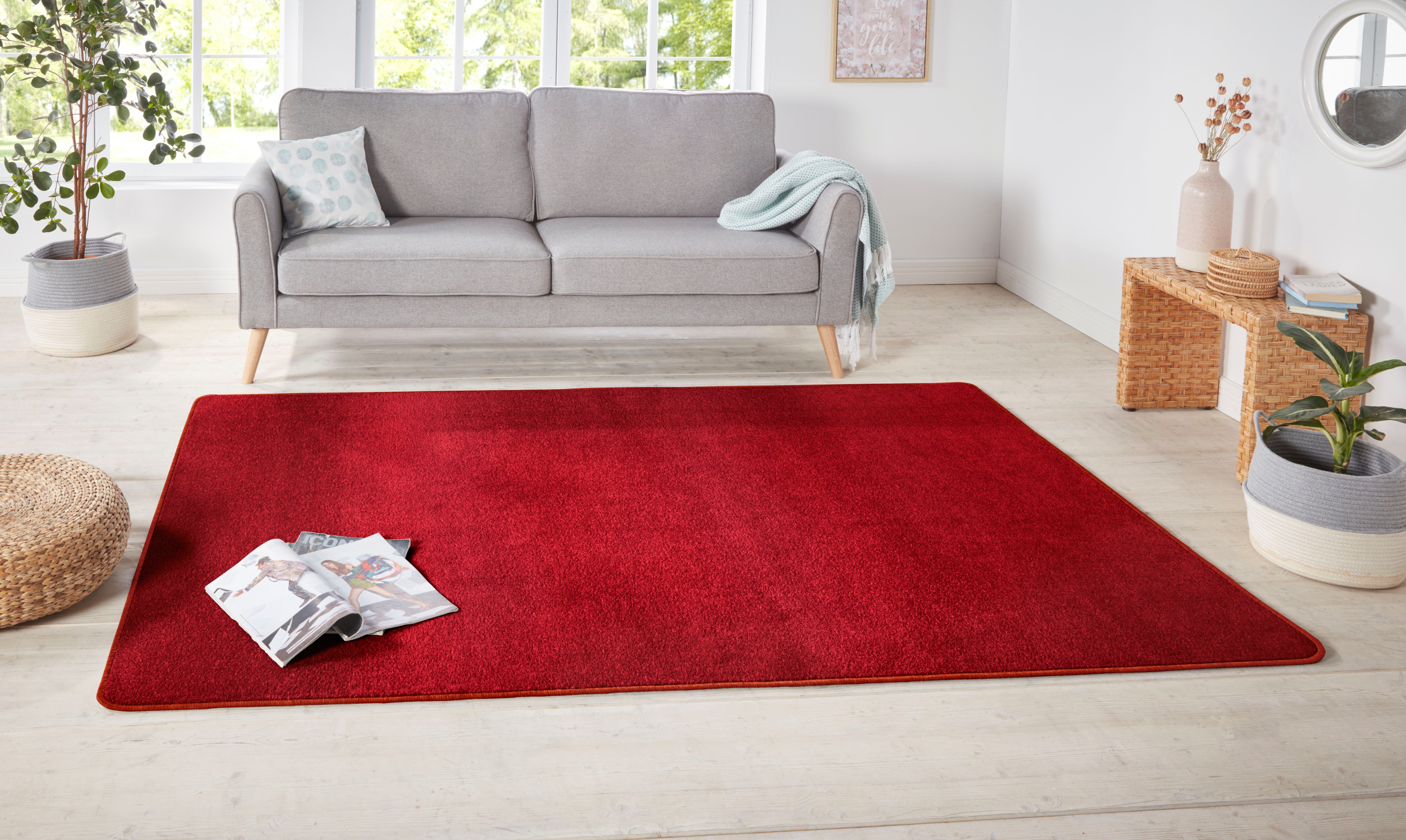 HANSE Home Vloerkleed Shashi Kortpolig, effen kleuren, loper, zacht, eetkamer, kinderkamer, gang