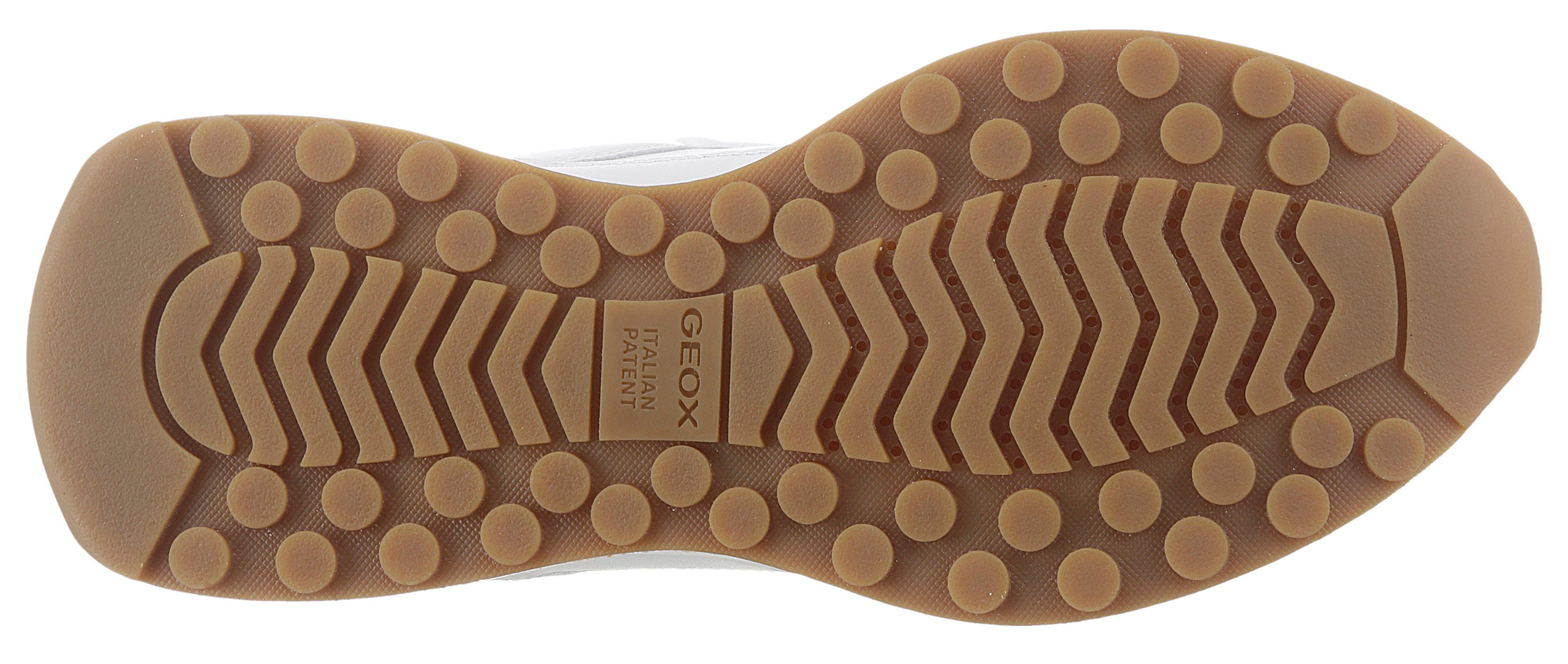 Geox Sneakers D AMABEL A sleehak, vrijetijdsschoen, lage schoen, veterschoen in monochrome-look