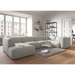 couch ♥ zithoek vette bekleding modulaire bankset, modules voor het naar wens samenstellen van een perfecte zithoek beige
