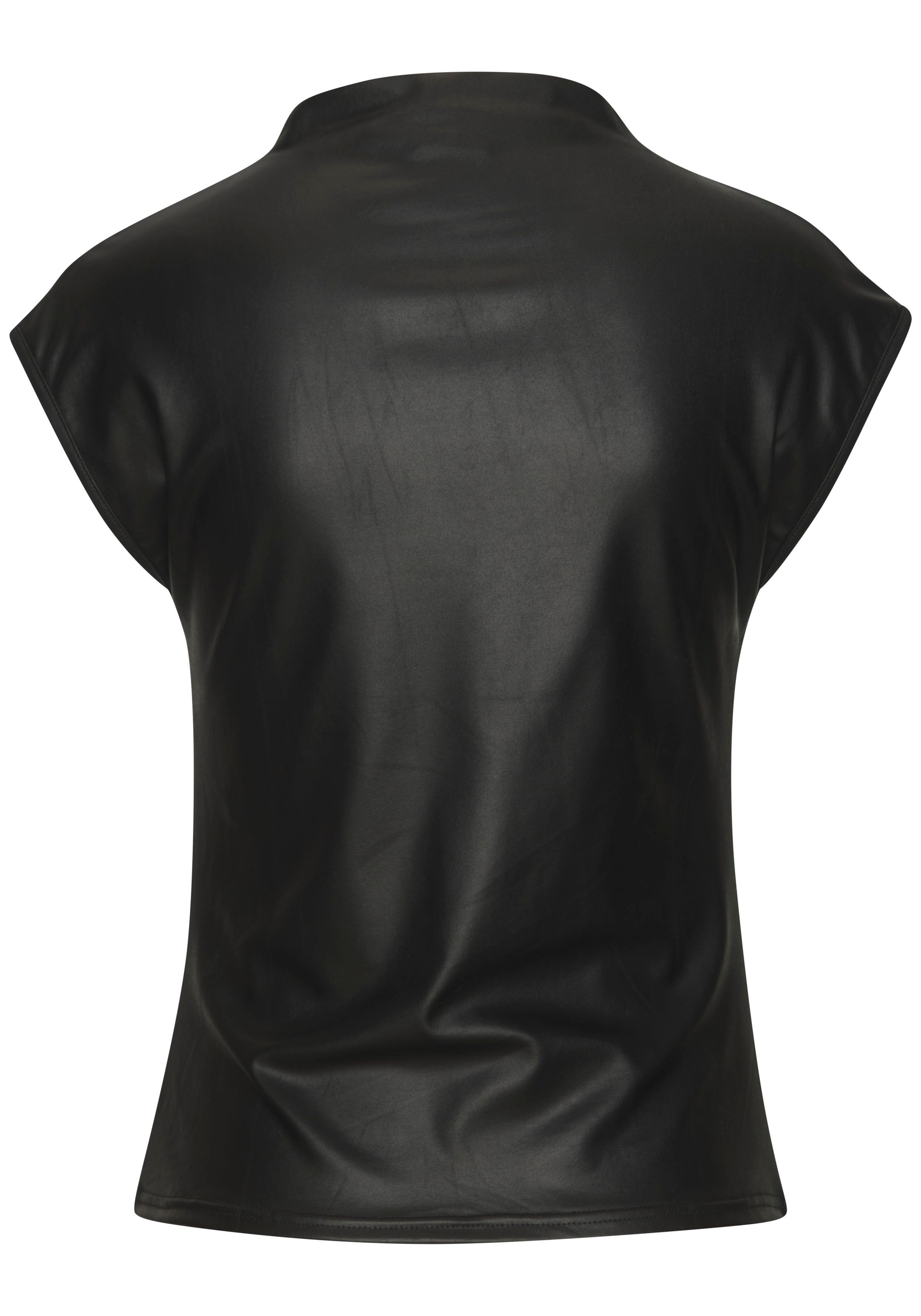 Lascana Shirt met ronde hals van imitatieleer, party top