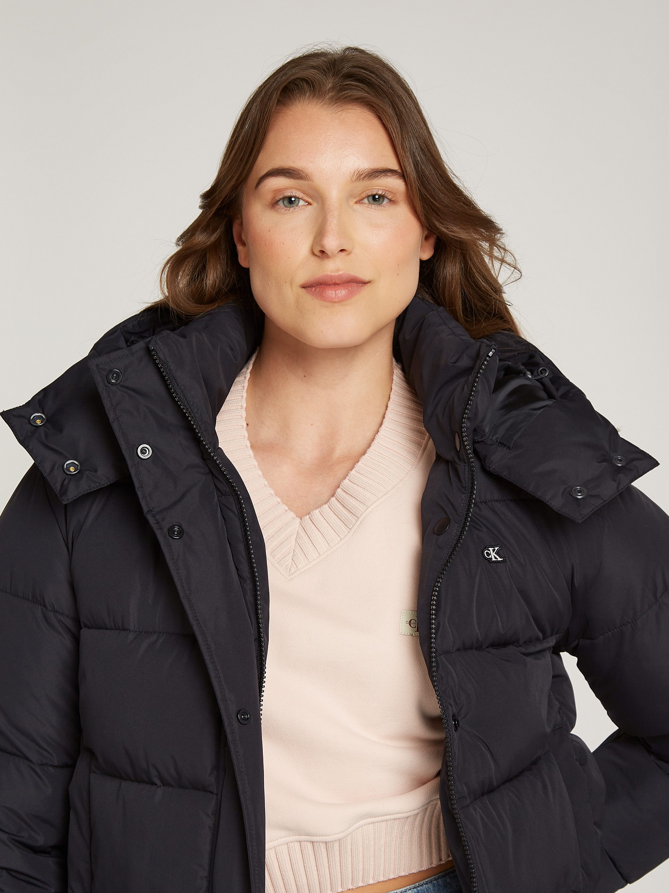 Calvin Klein Gewatteerde jas MATTE MONOLOGO ND SHORT PUFFER