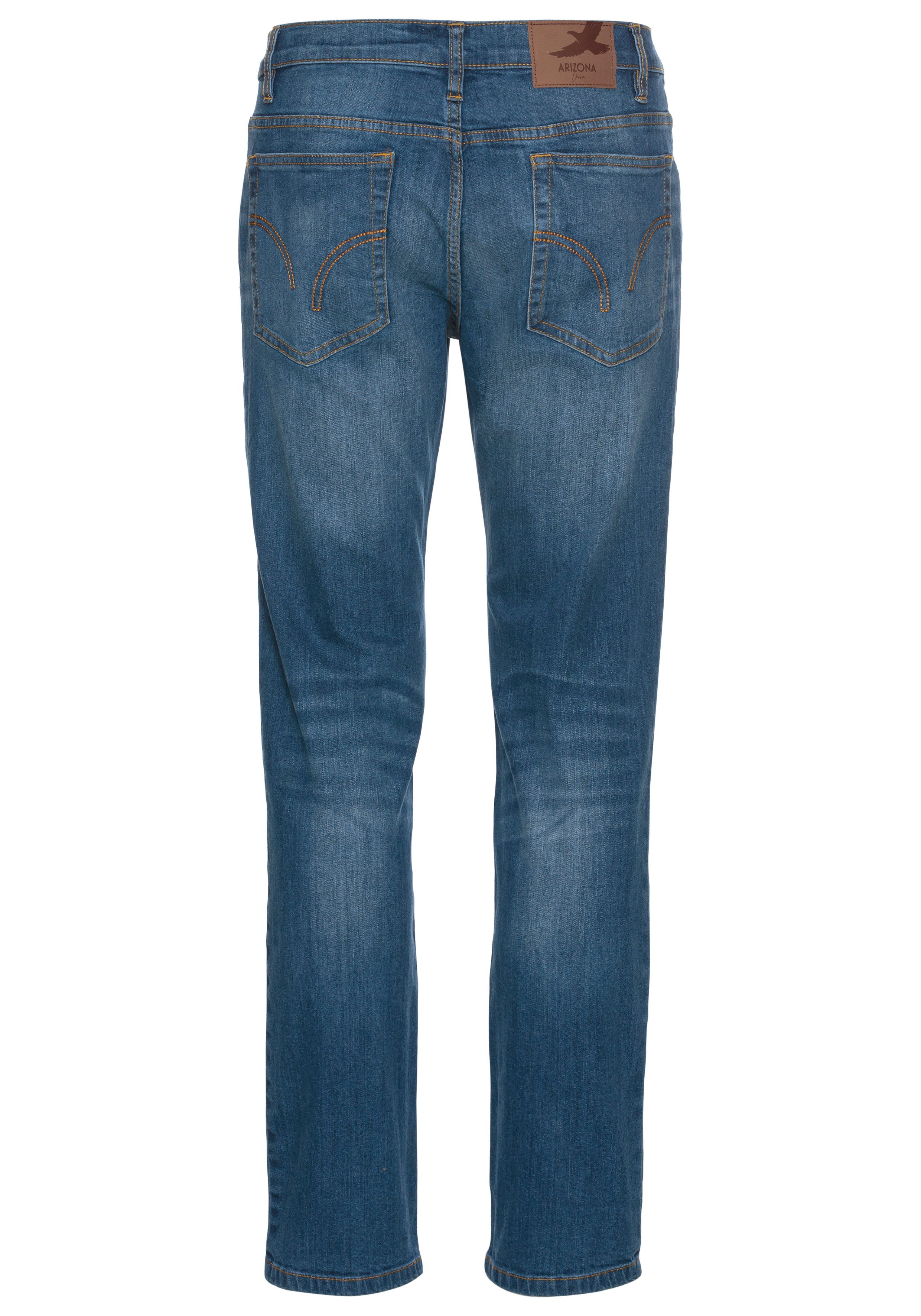Arizona Stretch jeans rechte pijp lage taillehoogte met riemlussen