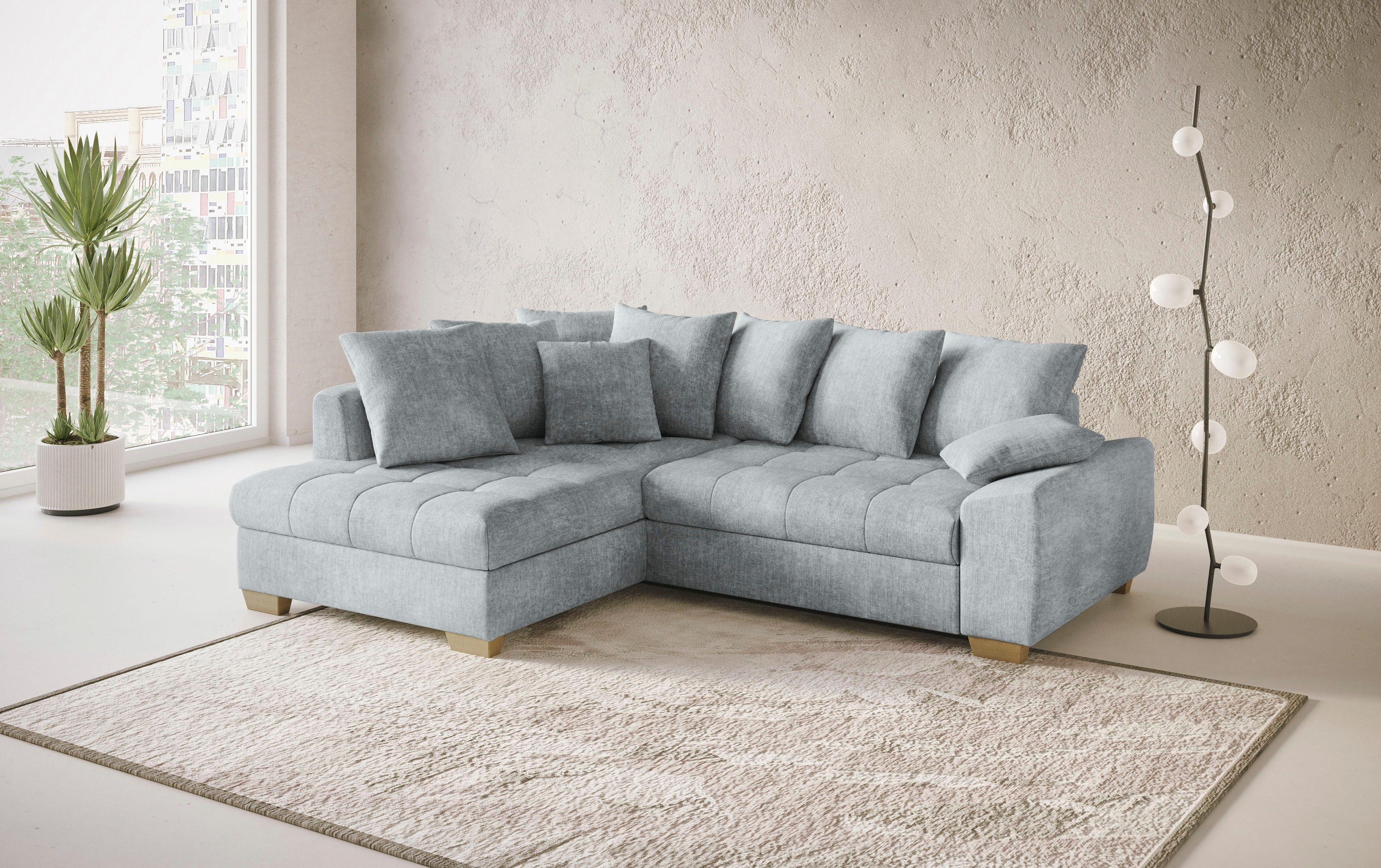 Mr. Couch Hoekbank Nikita II, L-vorm Optioneel met koudschuim, EasyBett, bedlade